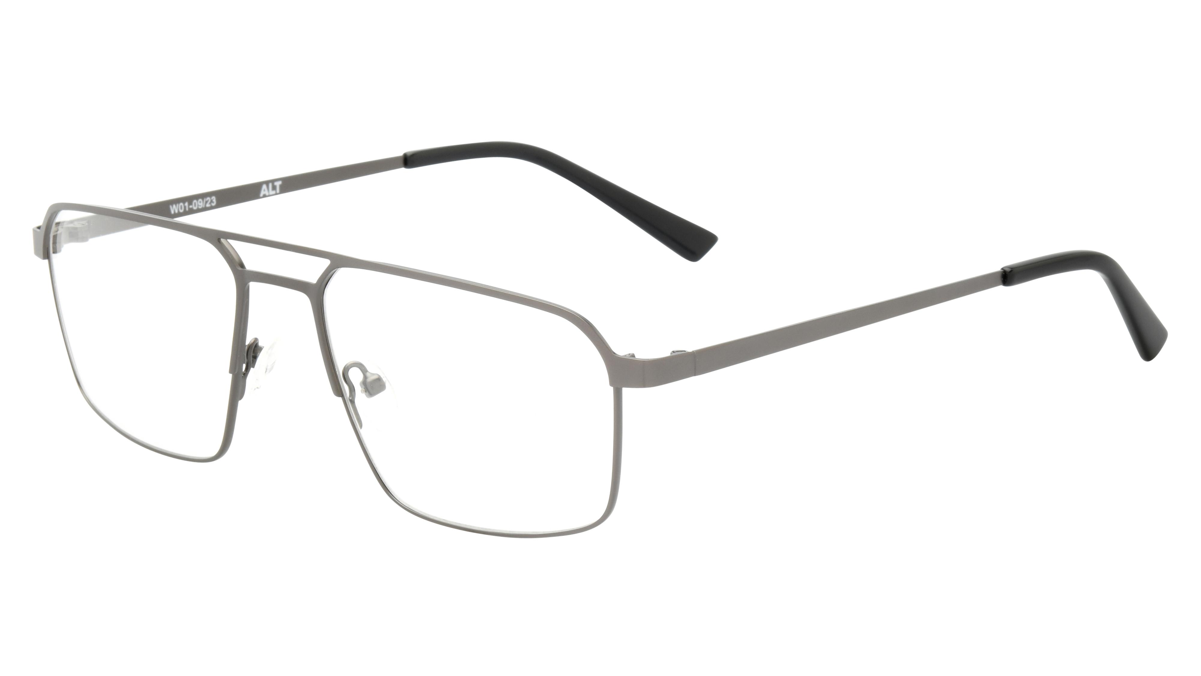 Lunettes de vue Alternance Homme Gris Rectangle Alt24104 Trois-Quart
