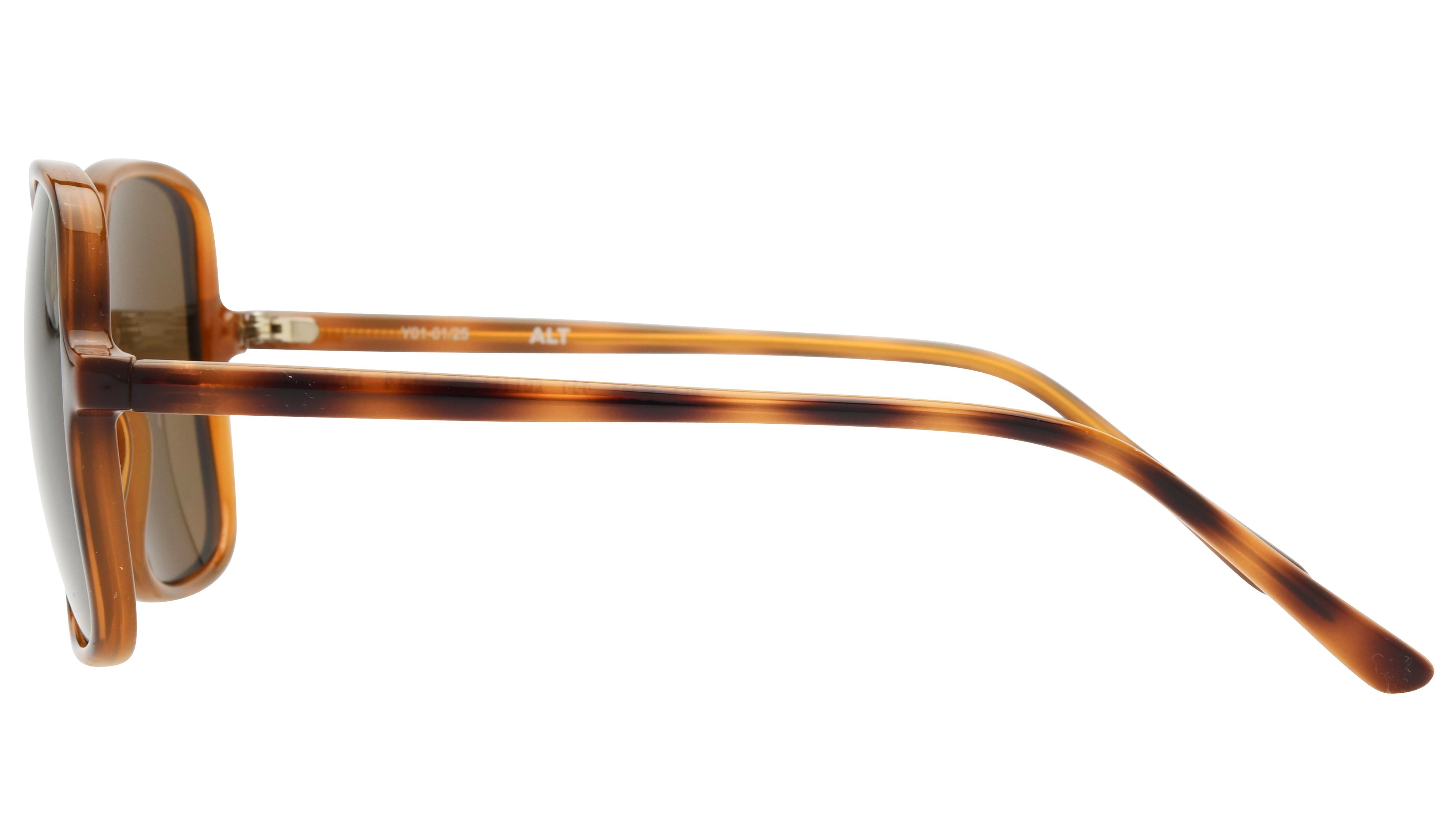 Lunettes de soleil Alternance Femme Ecaille Rectangle alt25215 Gauche