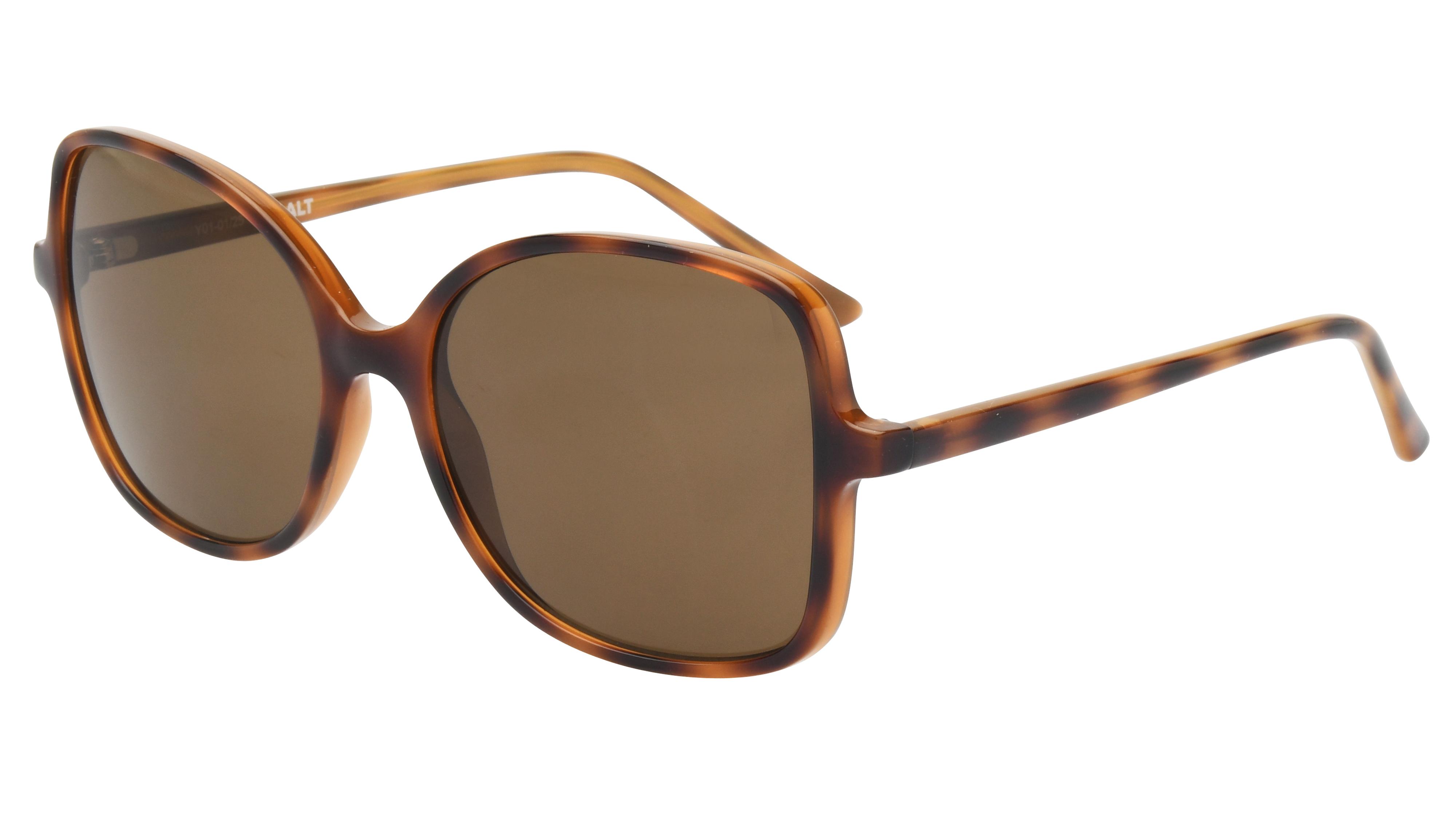 Lunettes de soleil Alternance Femme Ecaille Rectangle alt25215 Trois-Quart