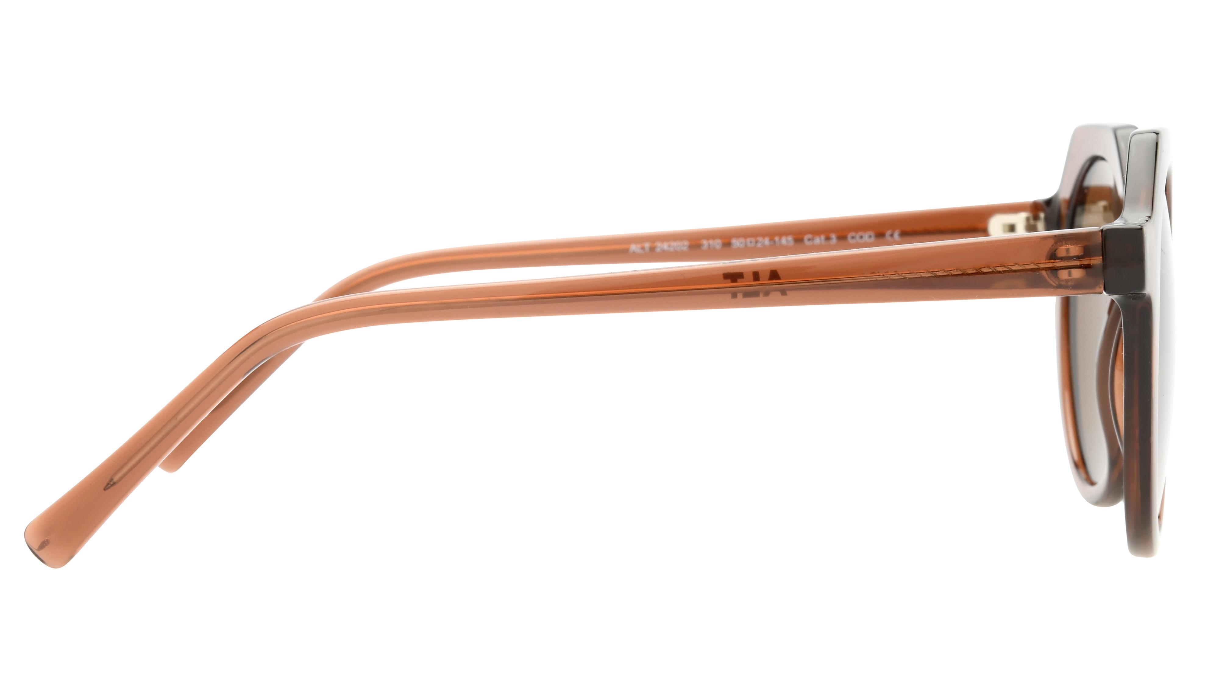Lunettes de soleil Alternance Femme Marron Ronde Alt24202 Droite