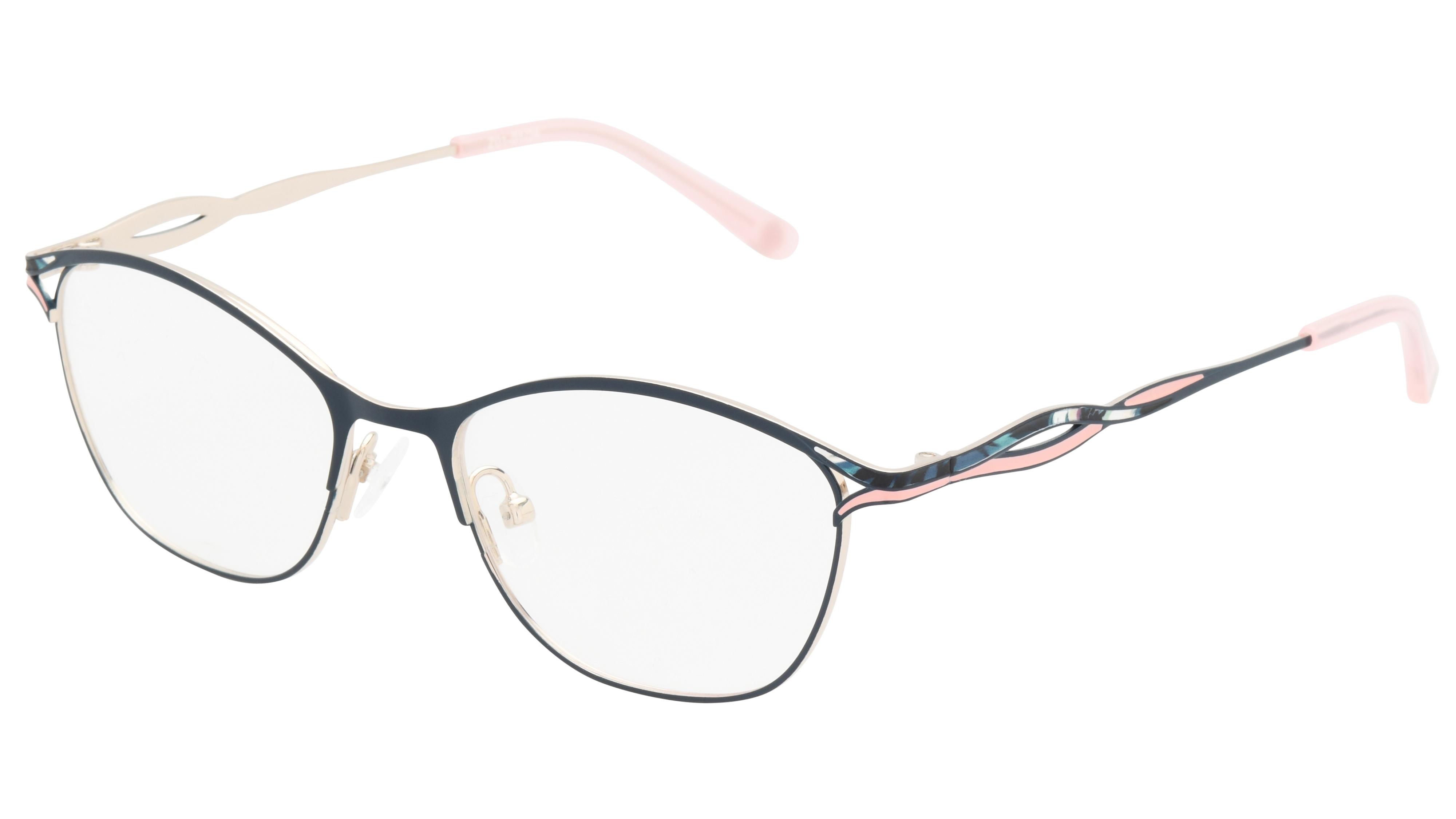 Lunettes de vue Baïa Femme Bleu Rectangle Baa2603 Trois-Quart