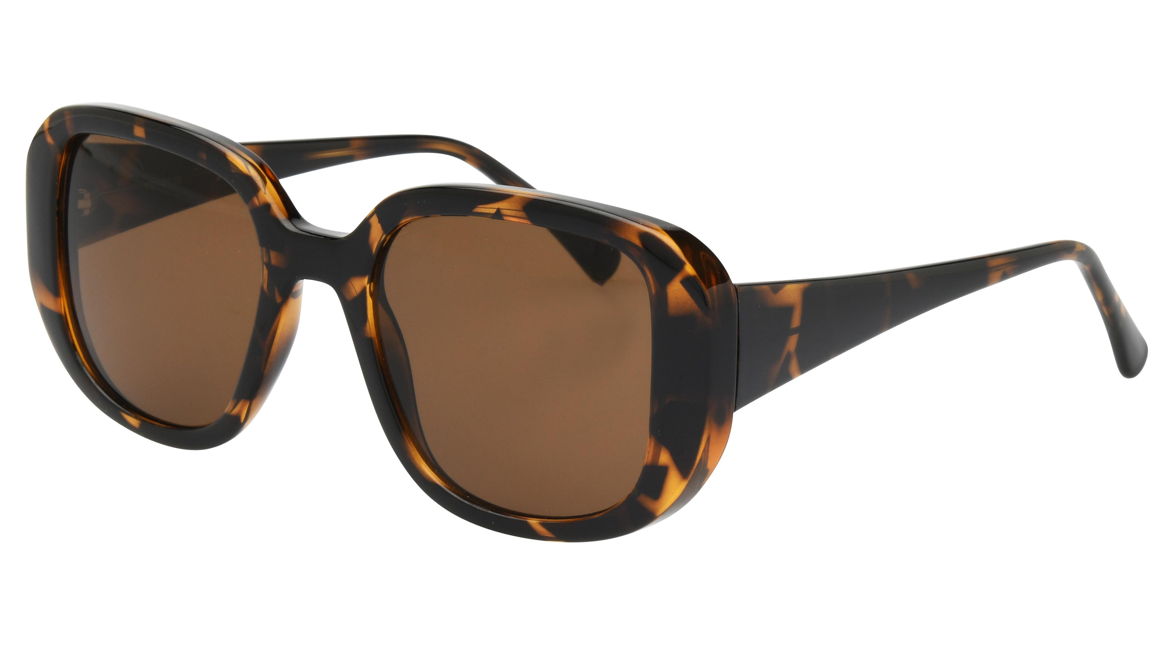 Lunettes de soleil Alternance Femme Ecaille Rectangle alt25214 Trois-Quart