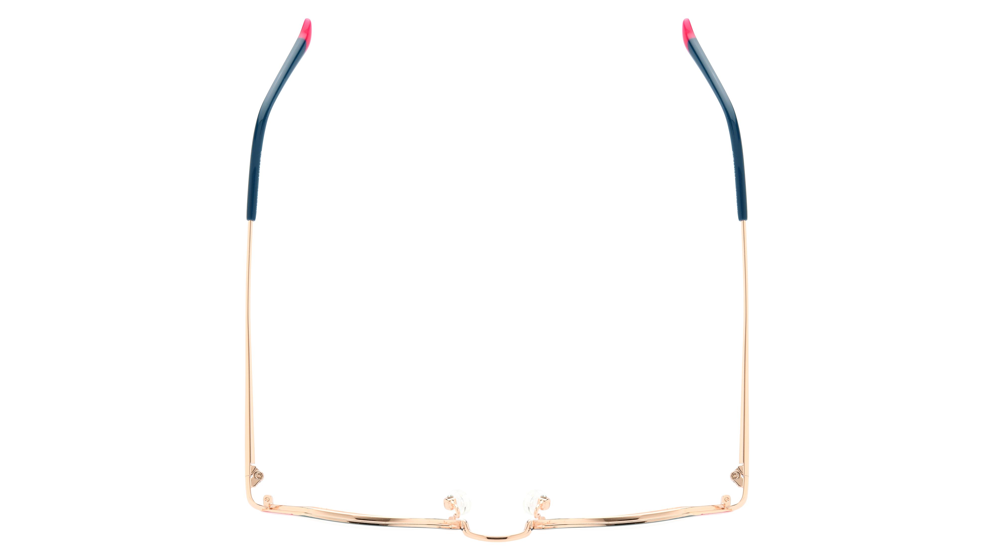 Lunettes de vue Lunatic Femme Or Carré Lun2407 Dessus