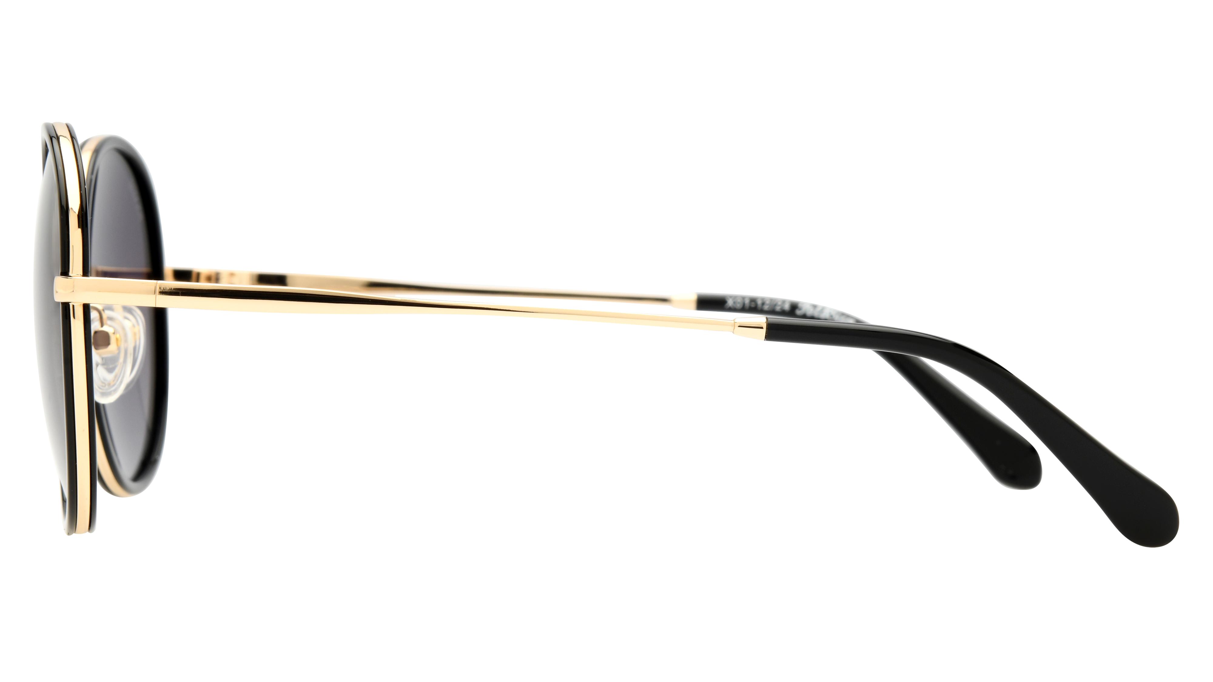 Lunettes de soleil Pol&Sun Femme Noir Ronde Pos2515 Gauche