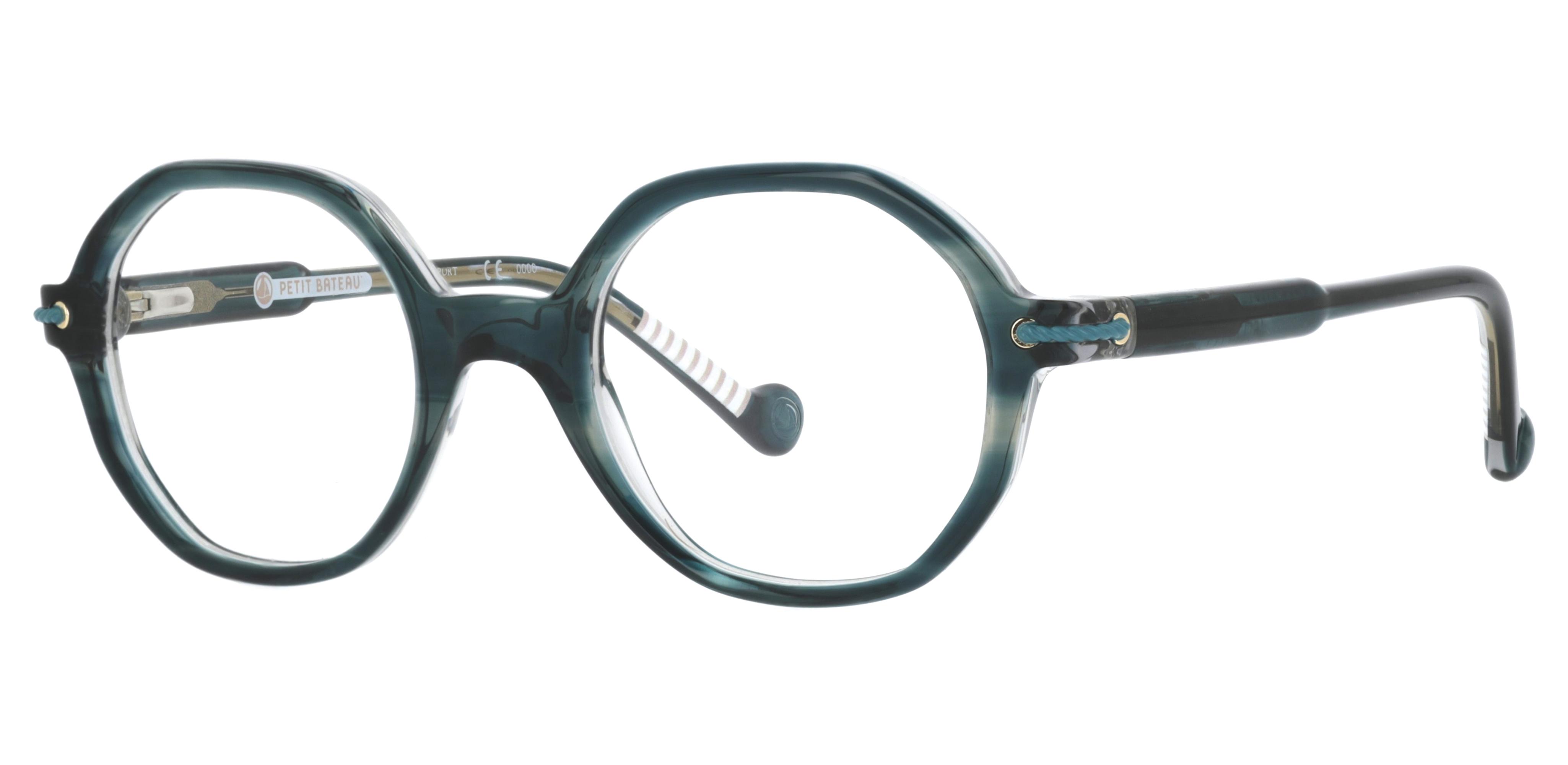 Lunettes de vue Petit Bateau Enfant Bleu Arrondie Ouessant Gauche