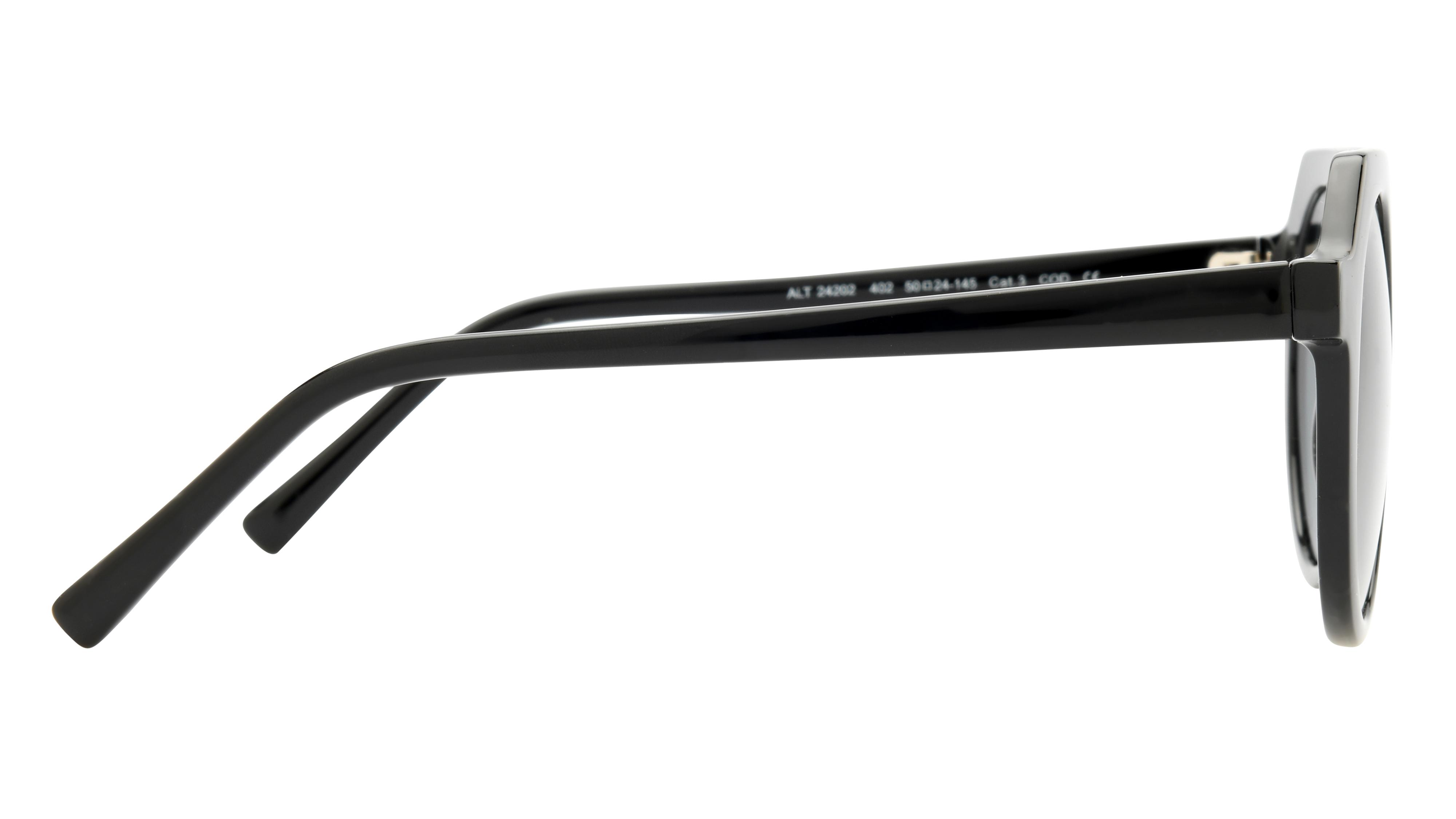 Lunettes de soleil Alternance Femme Noir Ronde Alt24202 Droite