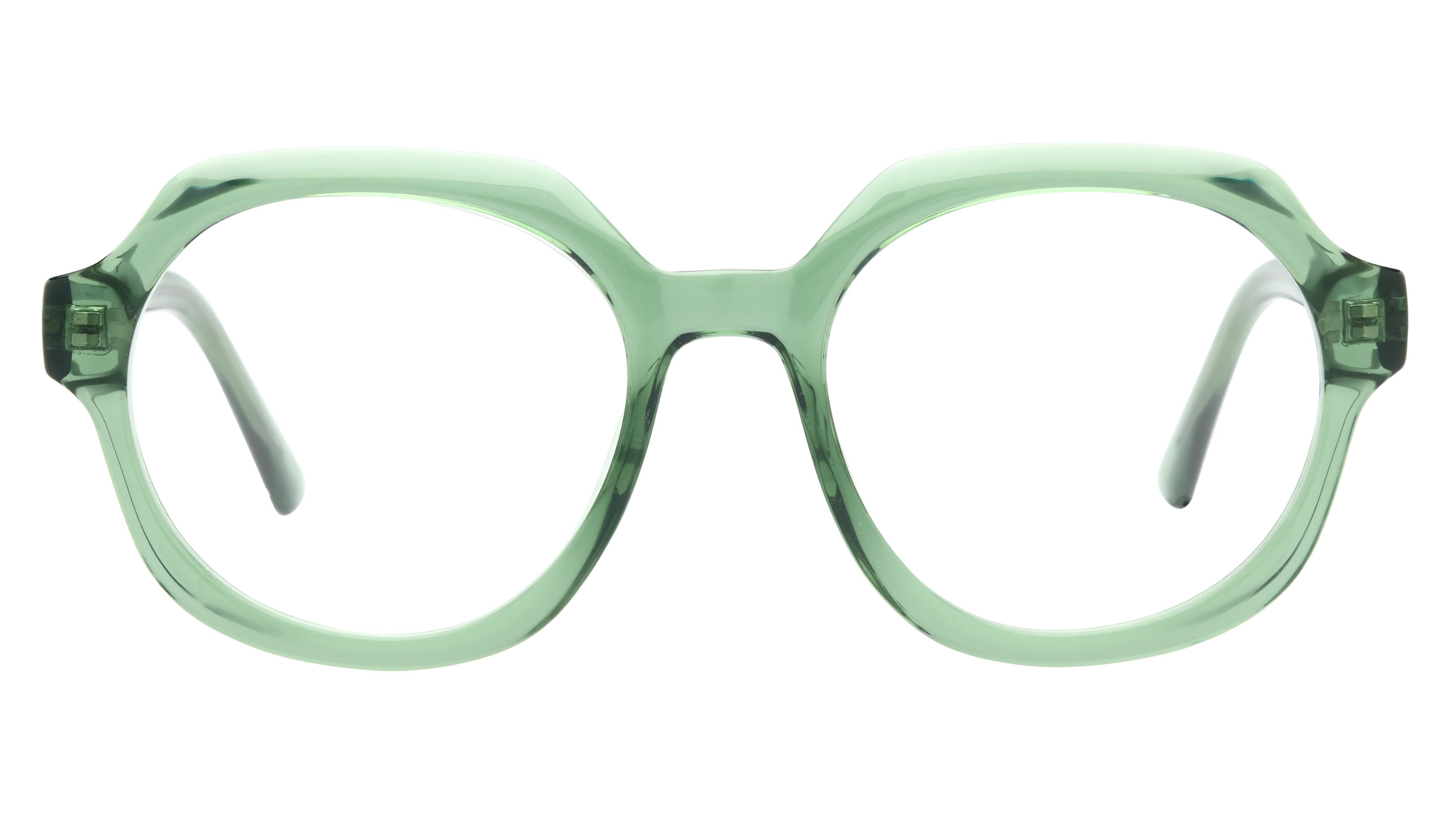 Lunettes de vue têtes à TETES Femme Vert Carré Tat2401 Face