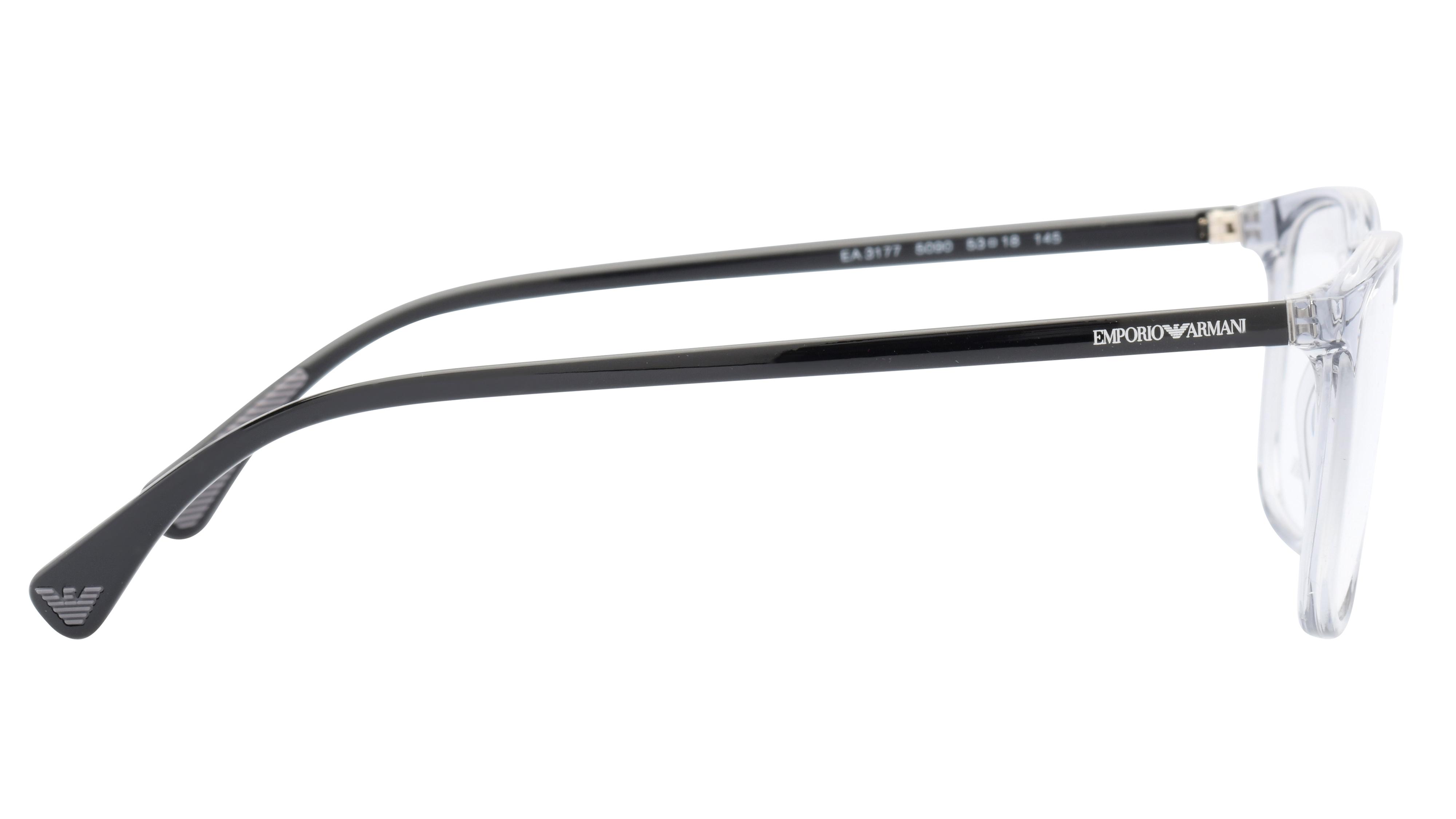 Lunettes de vue Emporio Armani EA3177 5090 Cristal Gris Rectangle Le Collectif des Lunetiers