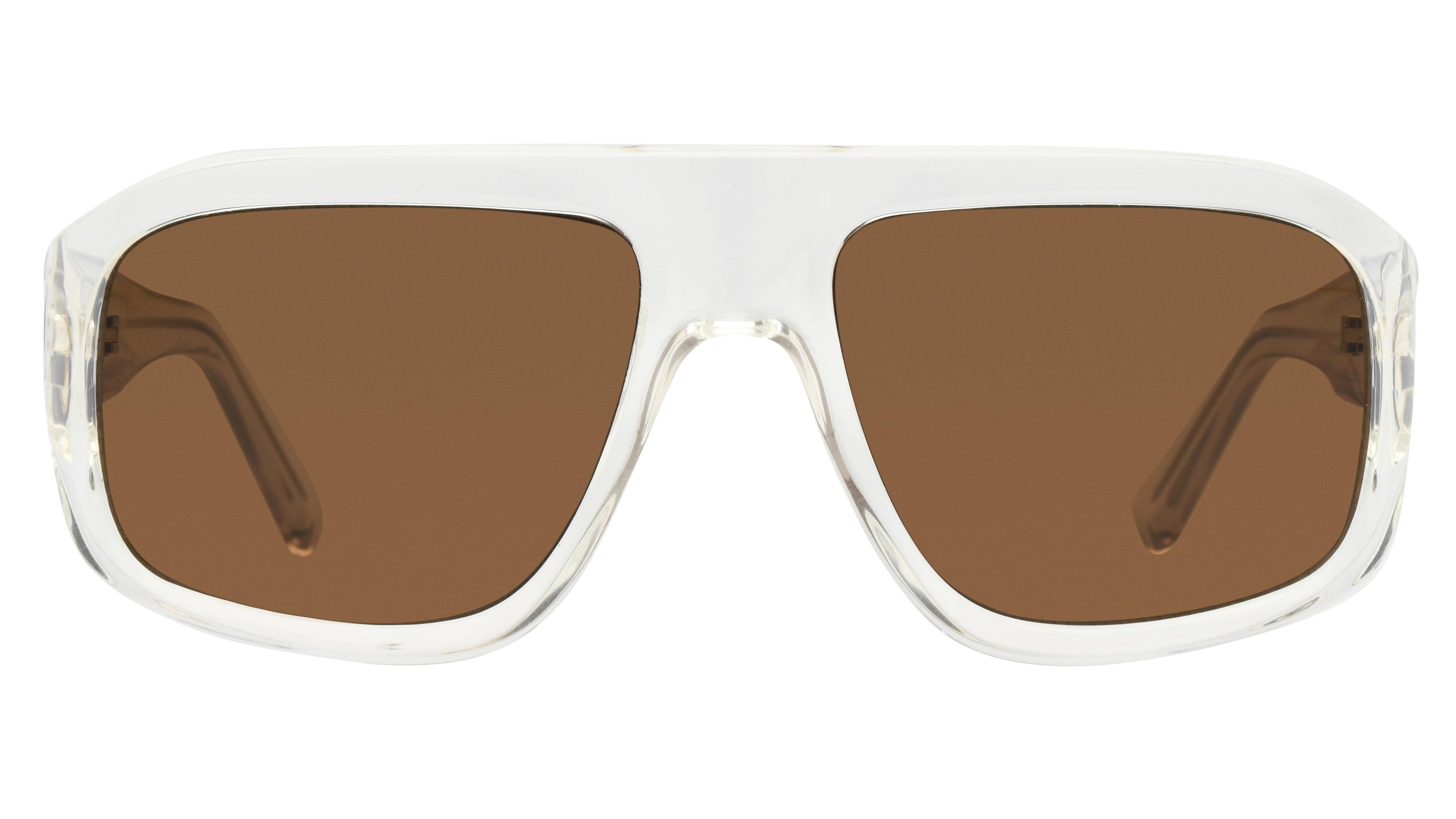 Lunettes de soleil Alternance Homme Transparent Rectangle alt25218 Face