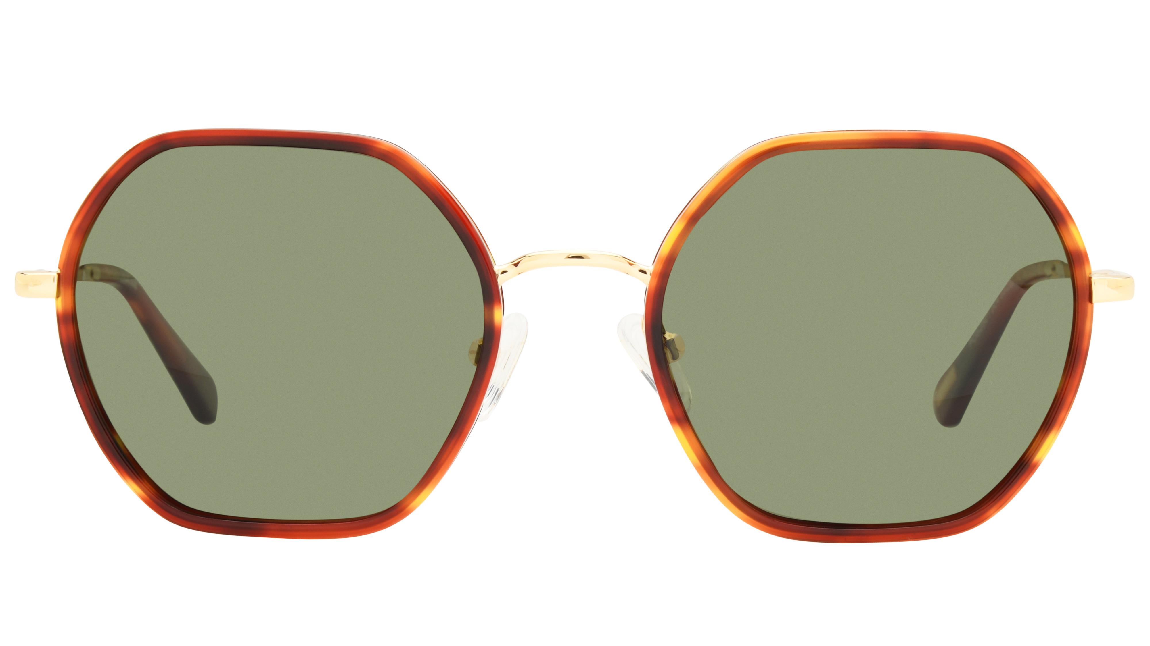 Lunettes de soleil Pol&Sun Femme Marron Tonneau pos2501 Face