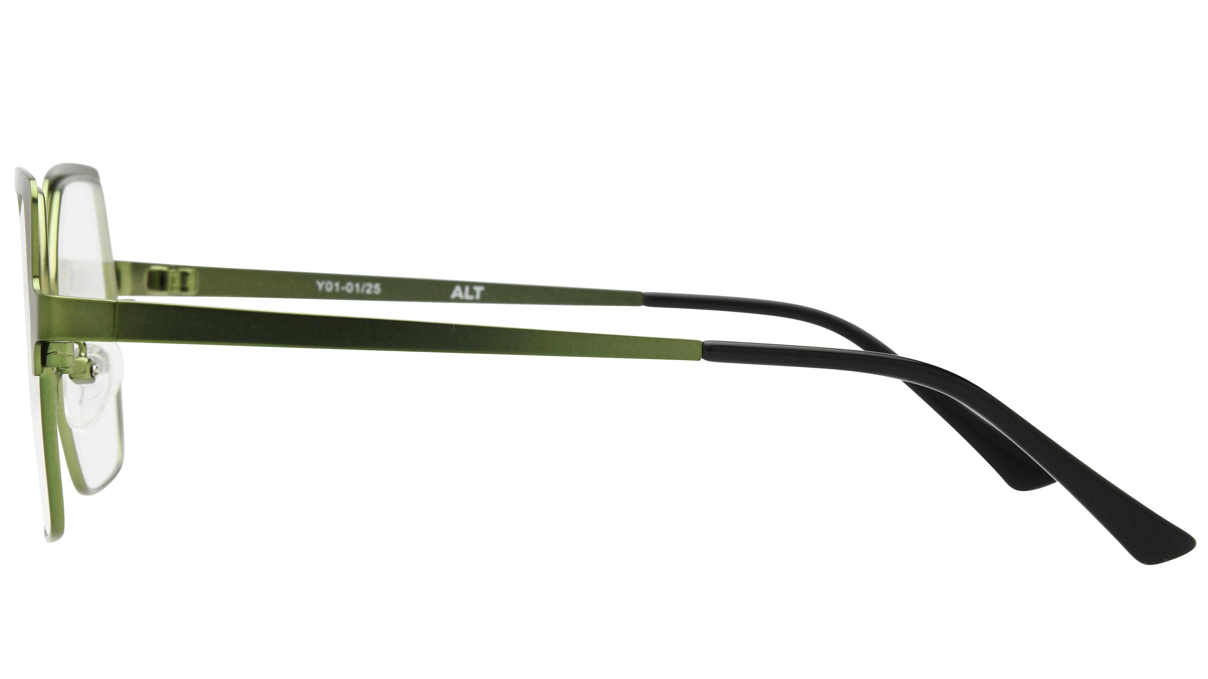 Lunettes de vue Alternance Femme Vert Carré alt25111 Gauche