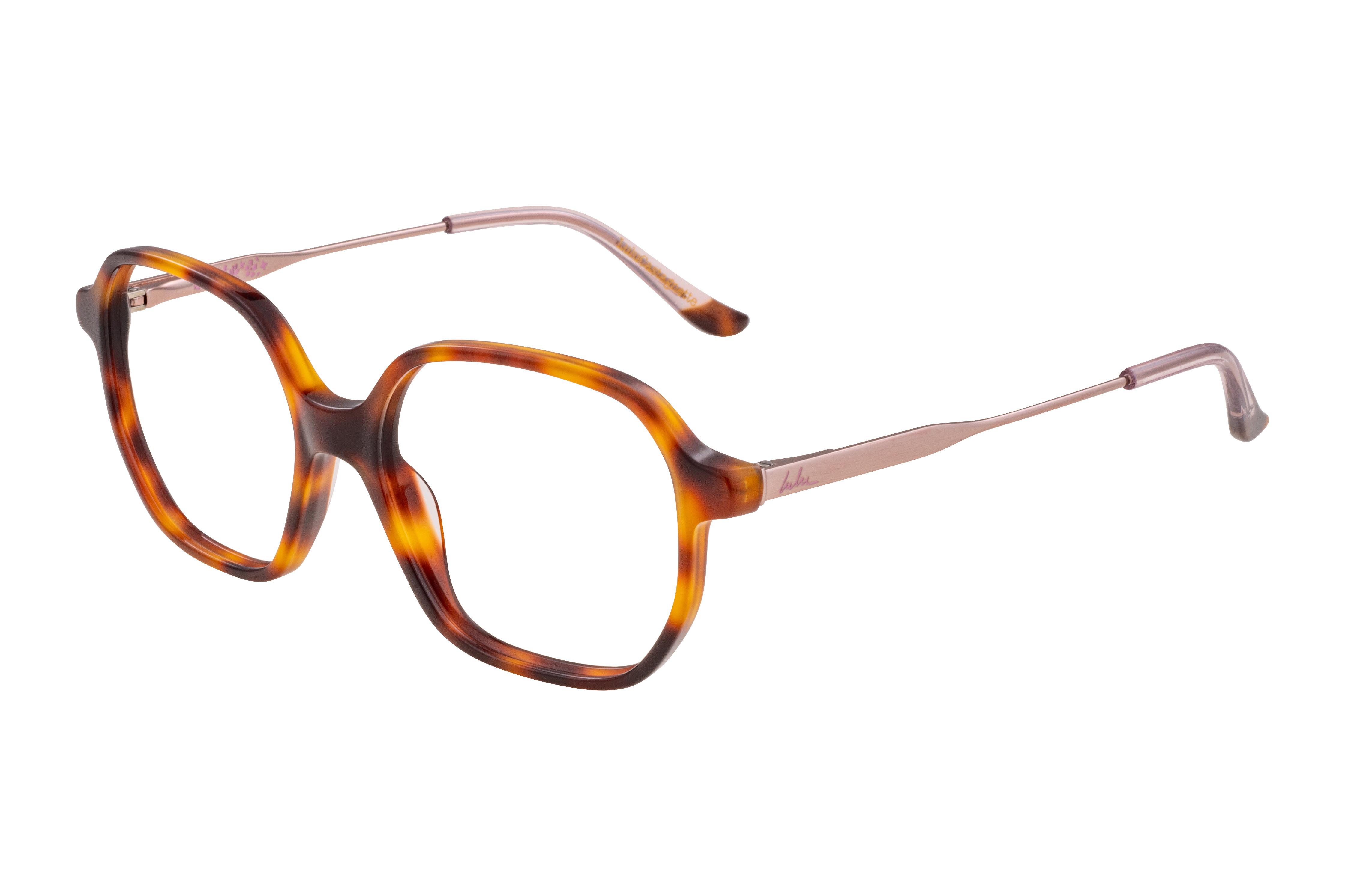 Lunettes de vue Lulu Castagnette  Ecaille Carré LFAM117C59 Gauche
