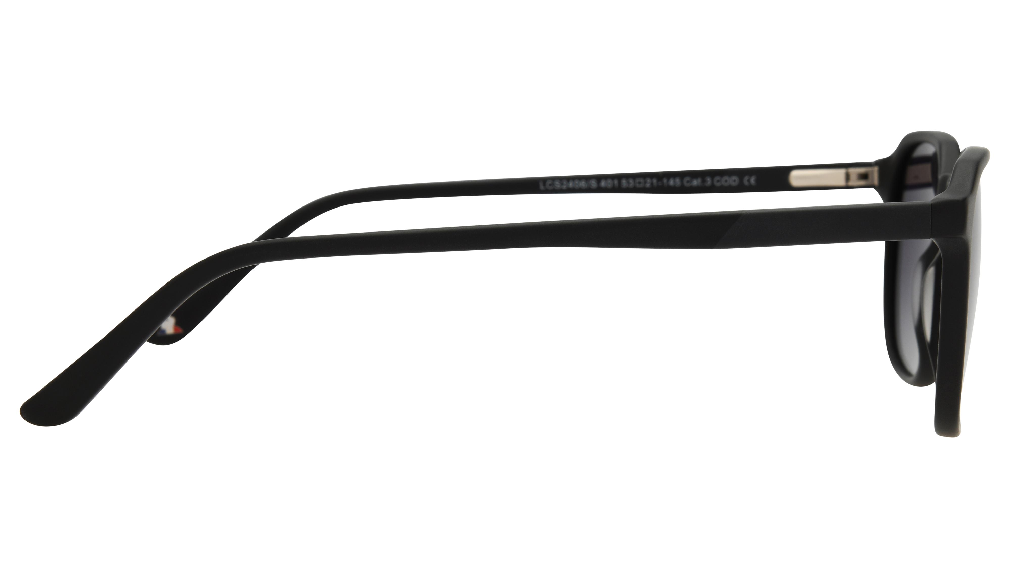 Lunettes de soleil Le Coq Sportif Homme Noir Rectangle Lcs2406/S Droite