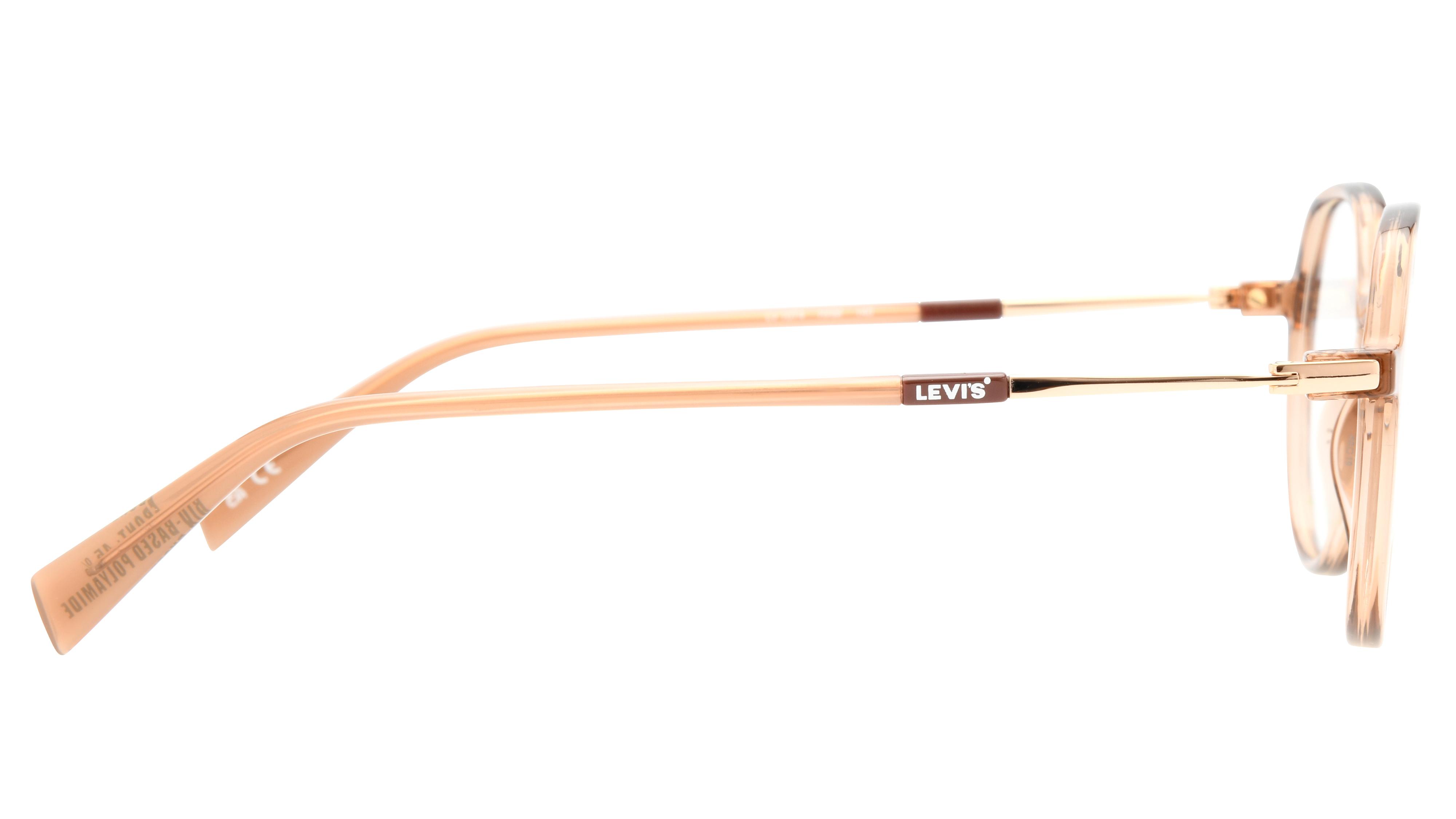 Lunettes de vue Levi's Femme Marron Ronde Lv1074 Droite