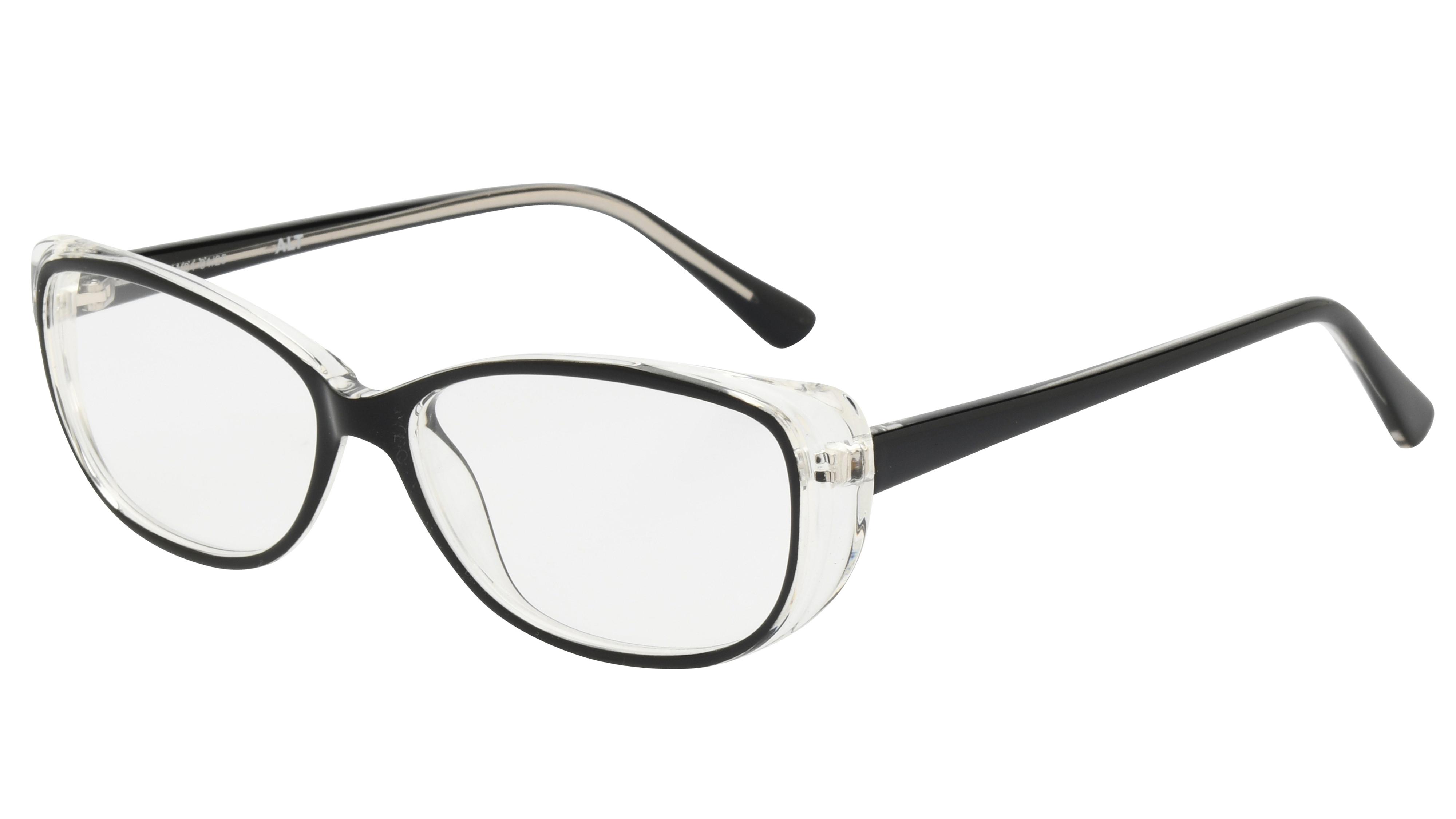 Lunettes de vue Alternance Femme Noir Rectangle alt25112 Trois-Quart