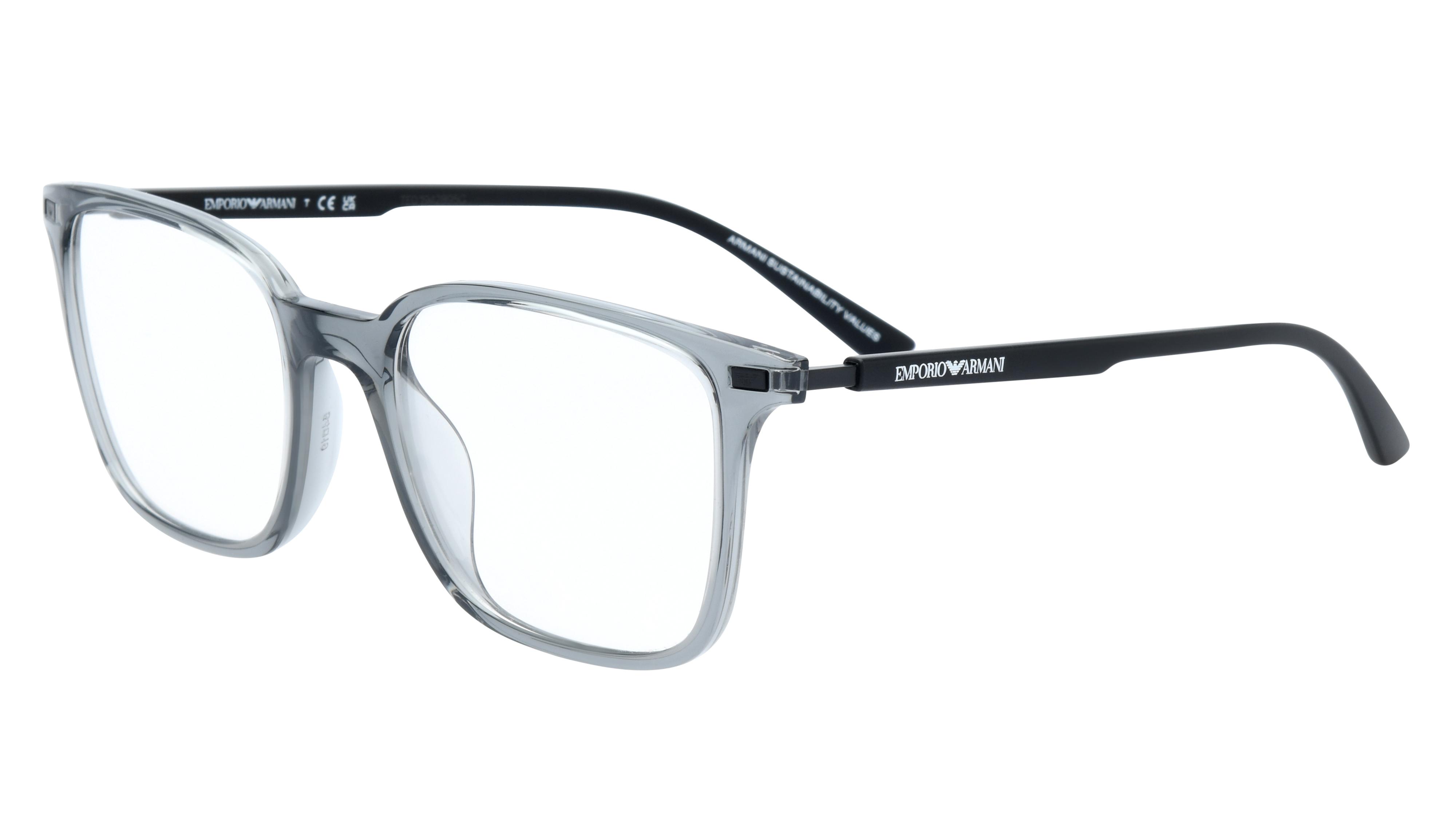 Lunettes de vue Emporio Armani Homme Gris Rectangle EA3242U Trois-Quart