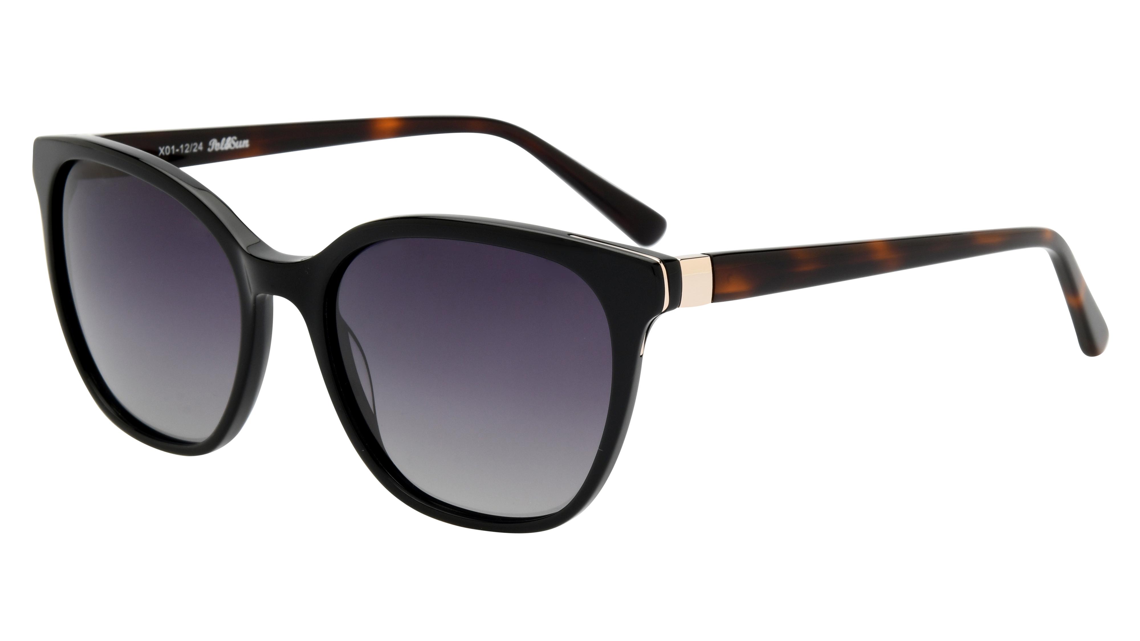 Lunettes de soleil Pol&Sun Femme Noir Carré Pos2513 Trois-Quart