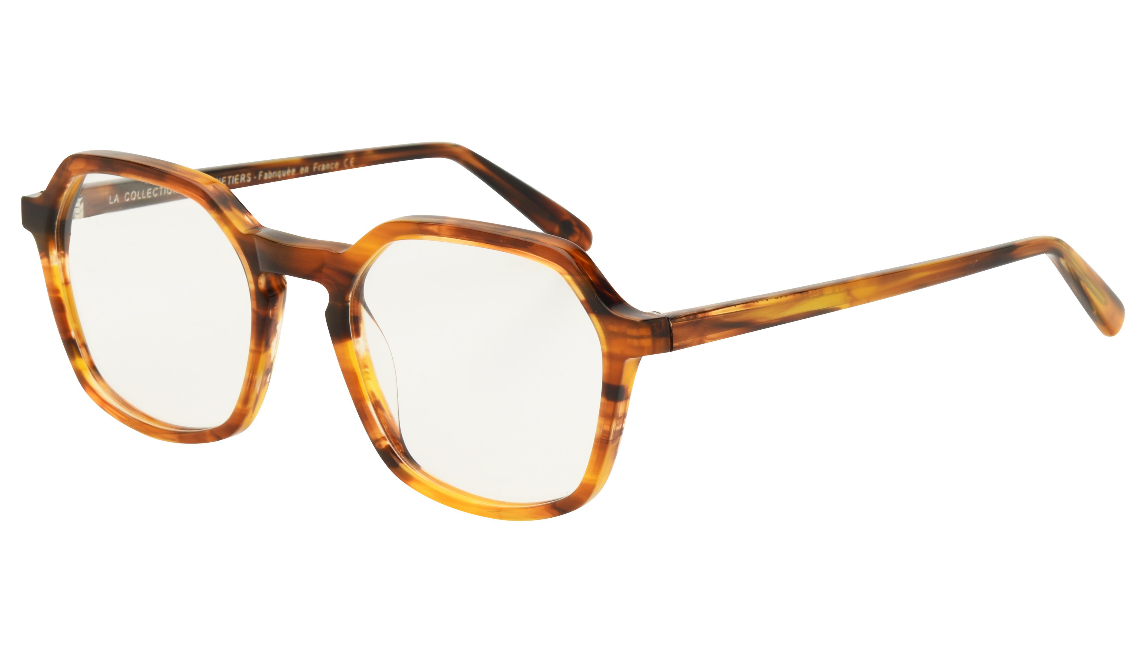 Lunettes de vue La Collection des Lunetiers Femme Ecaille Angulaire LUCIE Trois-Quart