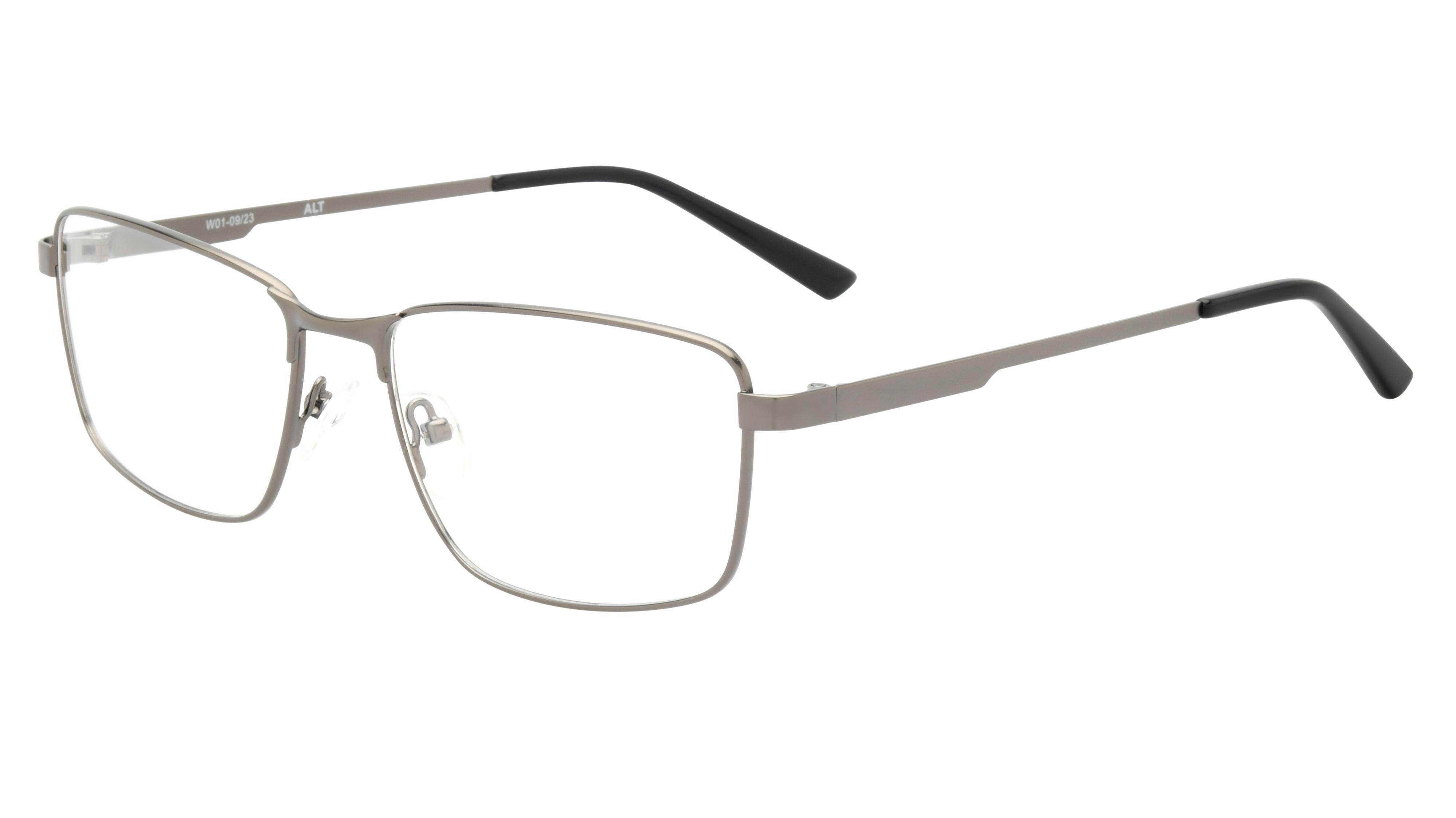 Lunettes de vue Alternance Homme Gris Rectangle Alt24105 Trois-Quart