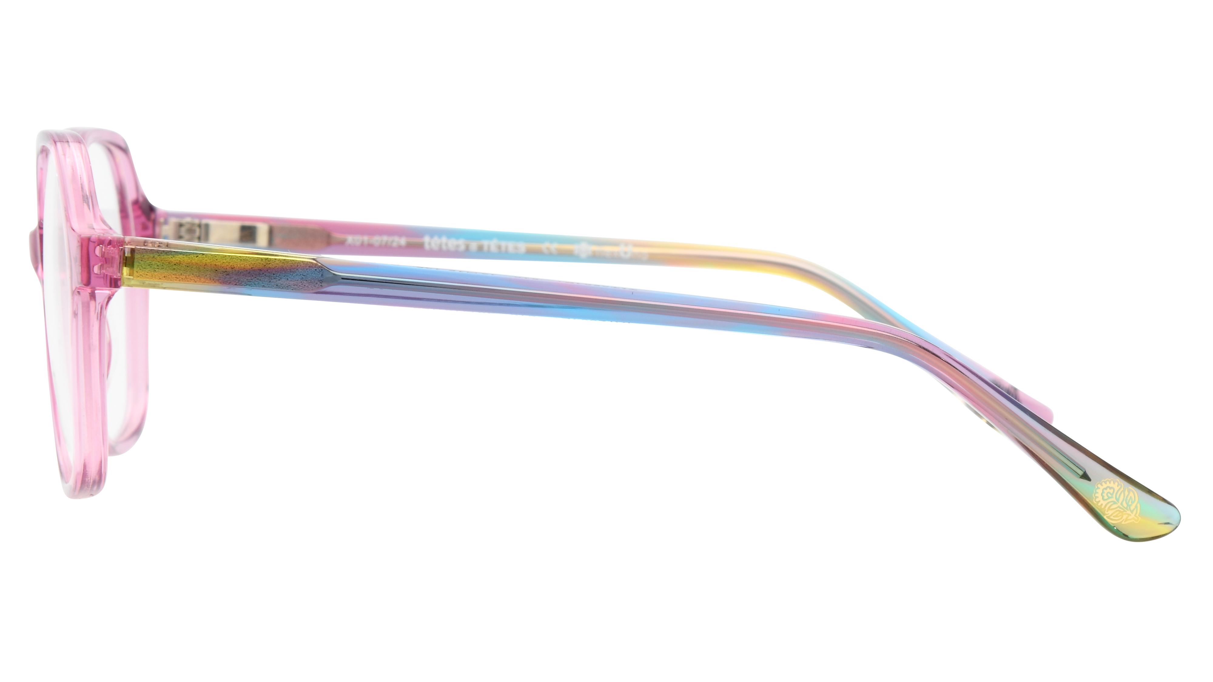 Lunettes de vue têtes à TETES Enfant Rose Carré Tat2504E+ Gauche