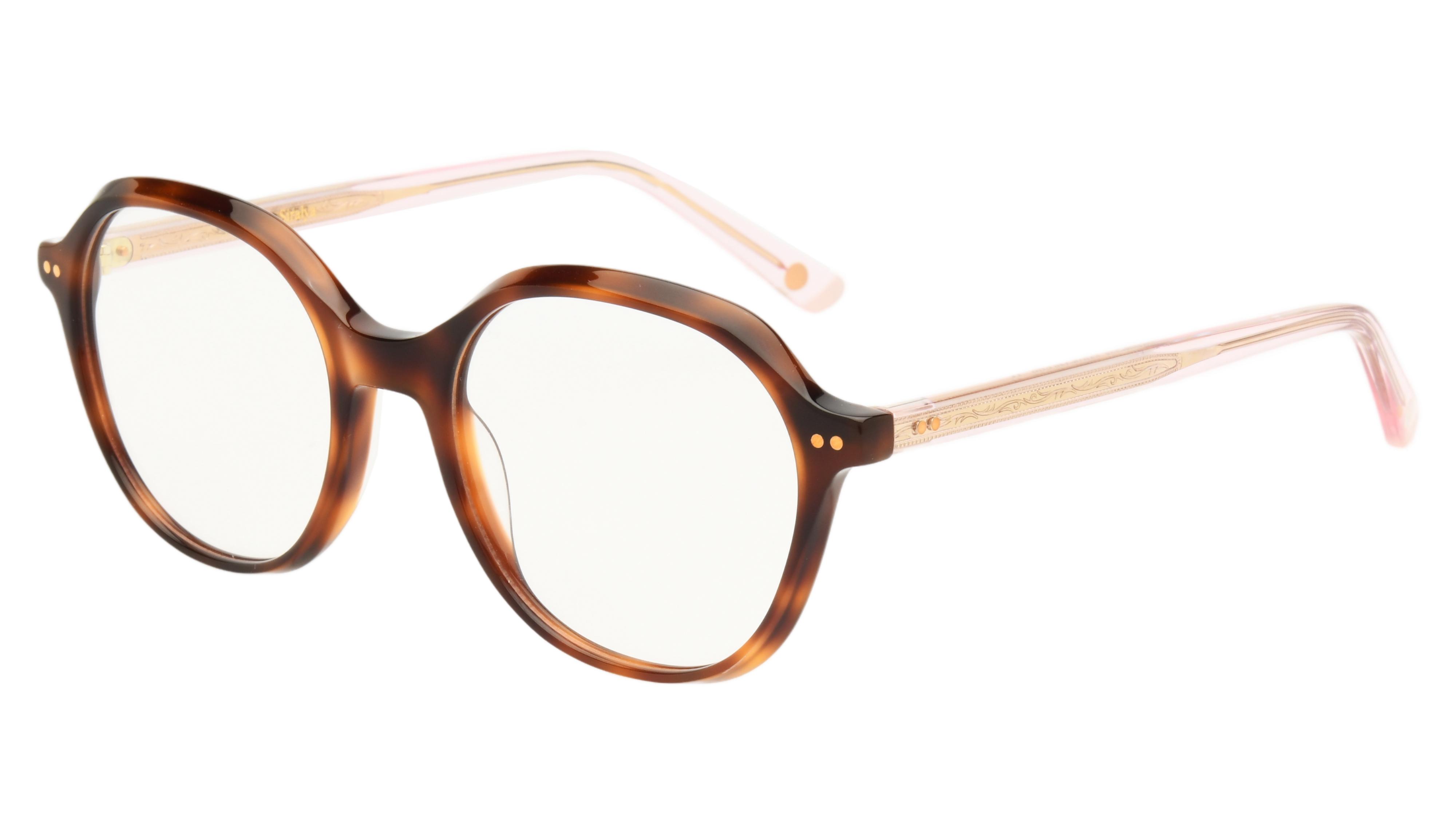 Lunettes de vue Siralya Femme Ecaille Ronde Sir2502 Trois-Quart