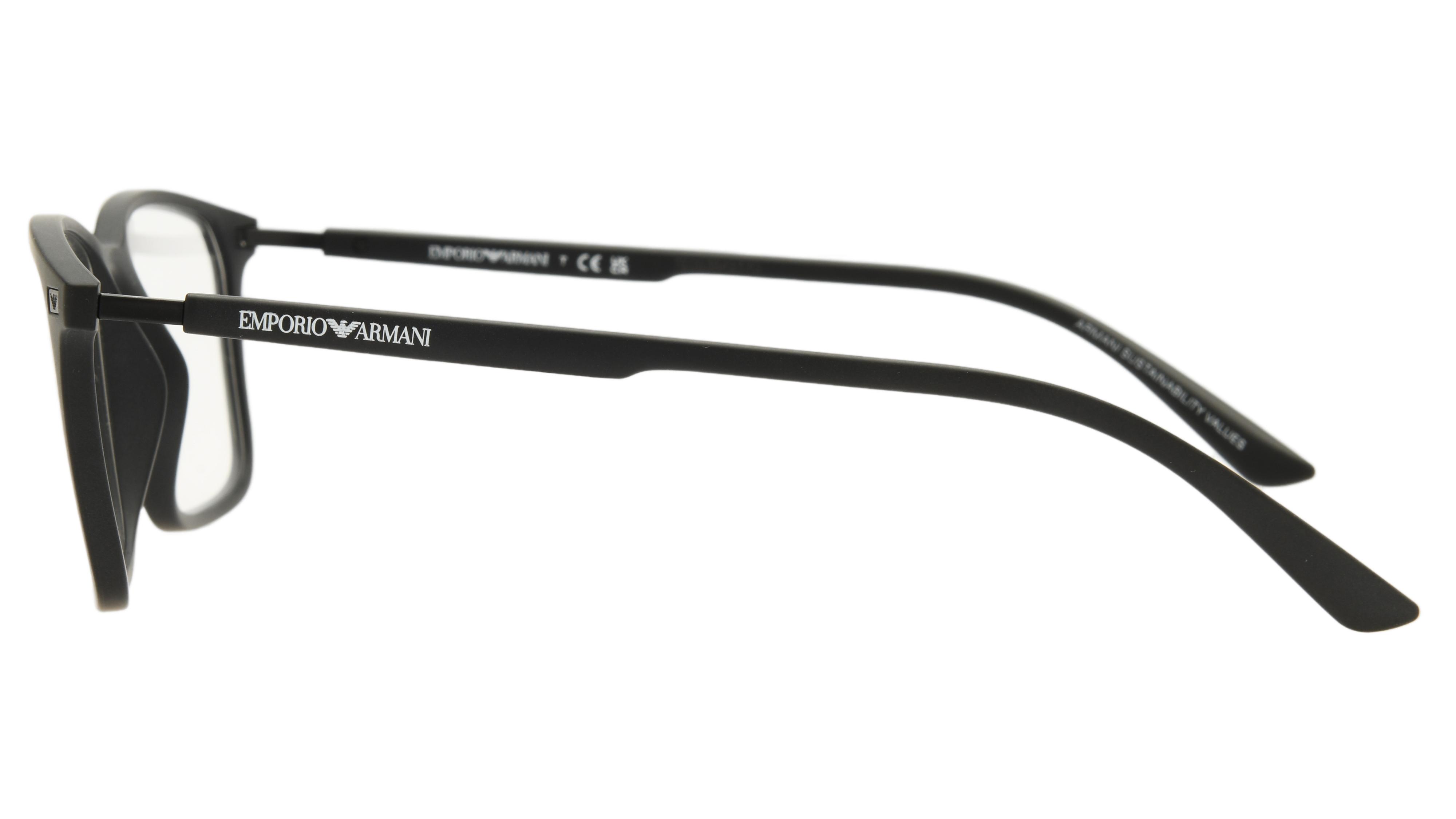 Lunettes de vue Emporio Armani Homme Noir Rectangle EA3237 Gauche