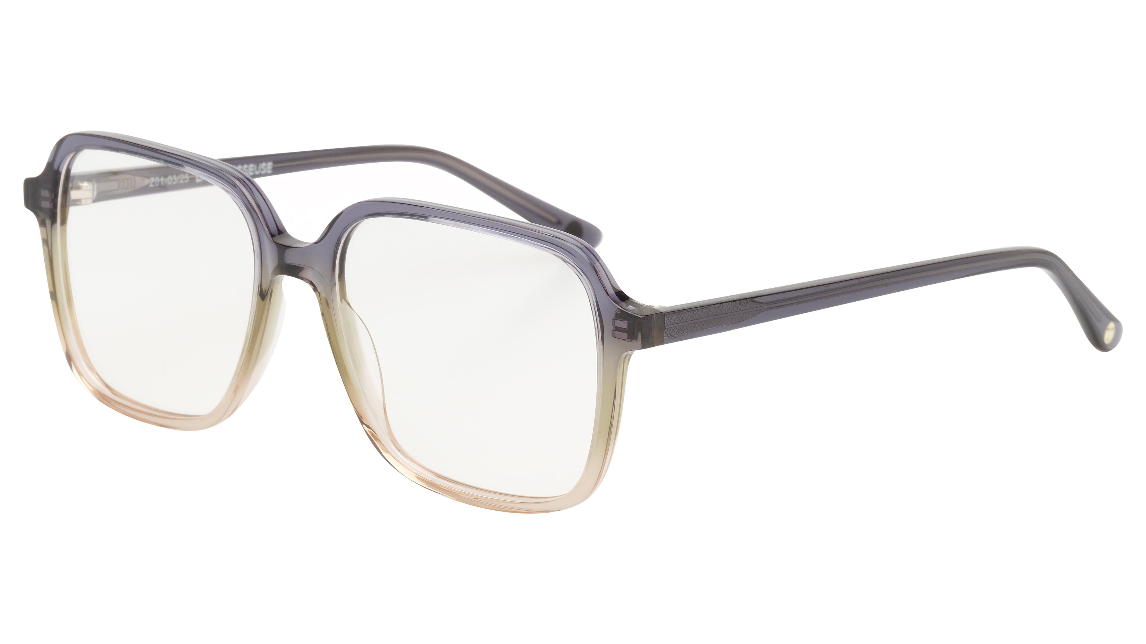 Lunettes de vue La Paresseuse Femme Bleu Carré Par2606 Trois-Quart