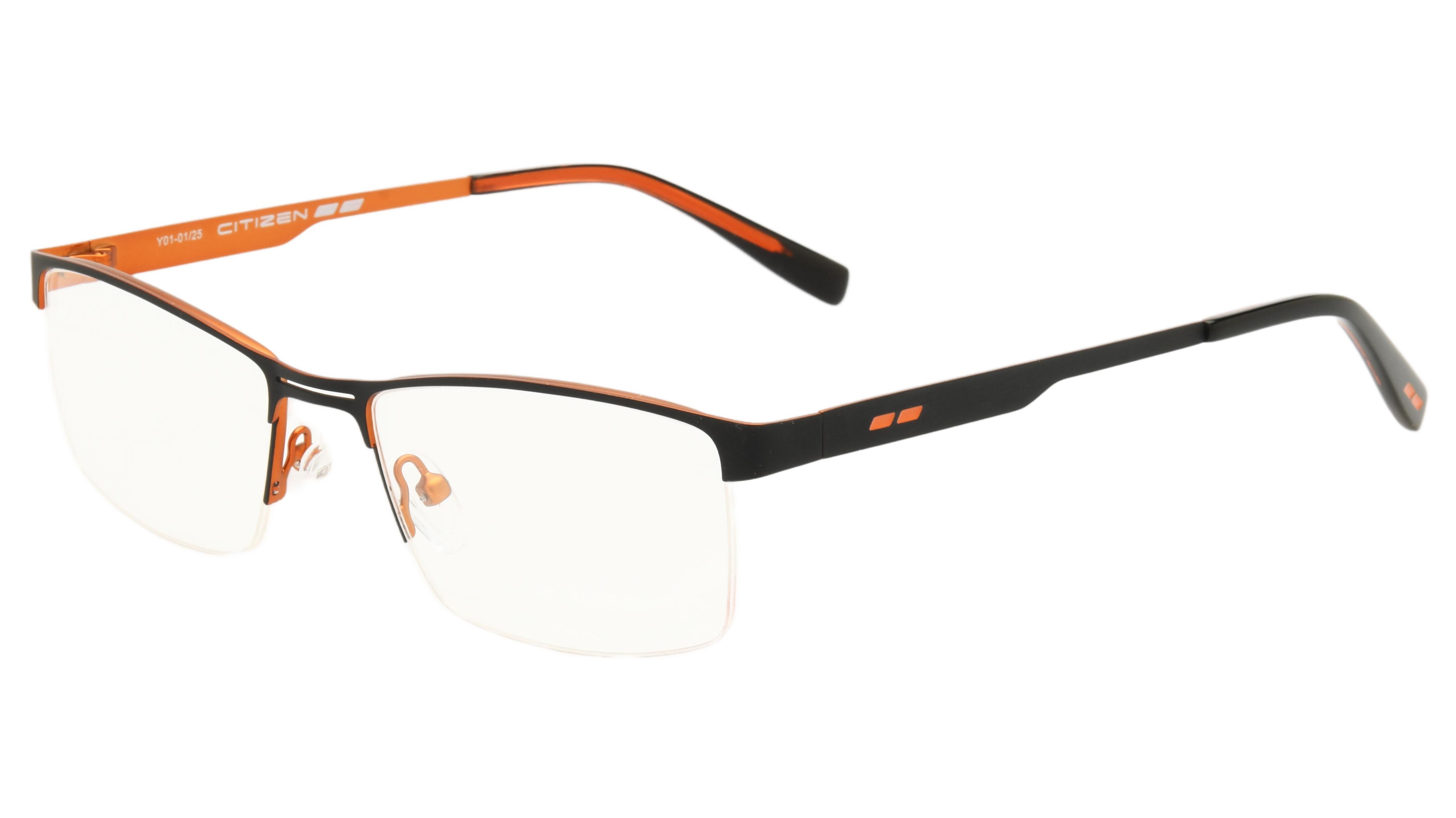 Lunettes de vue Citizen Homme Noir Rectangle ctz2501 Trois-Quart