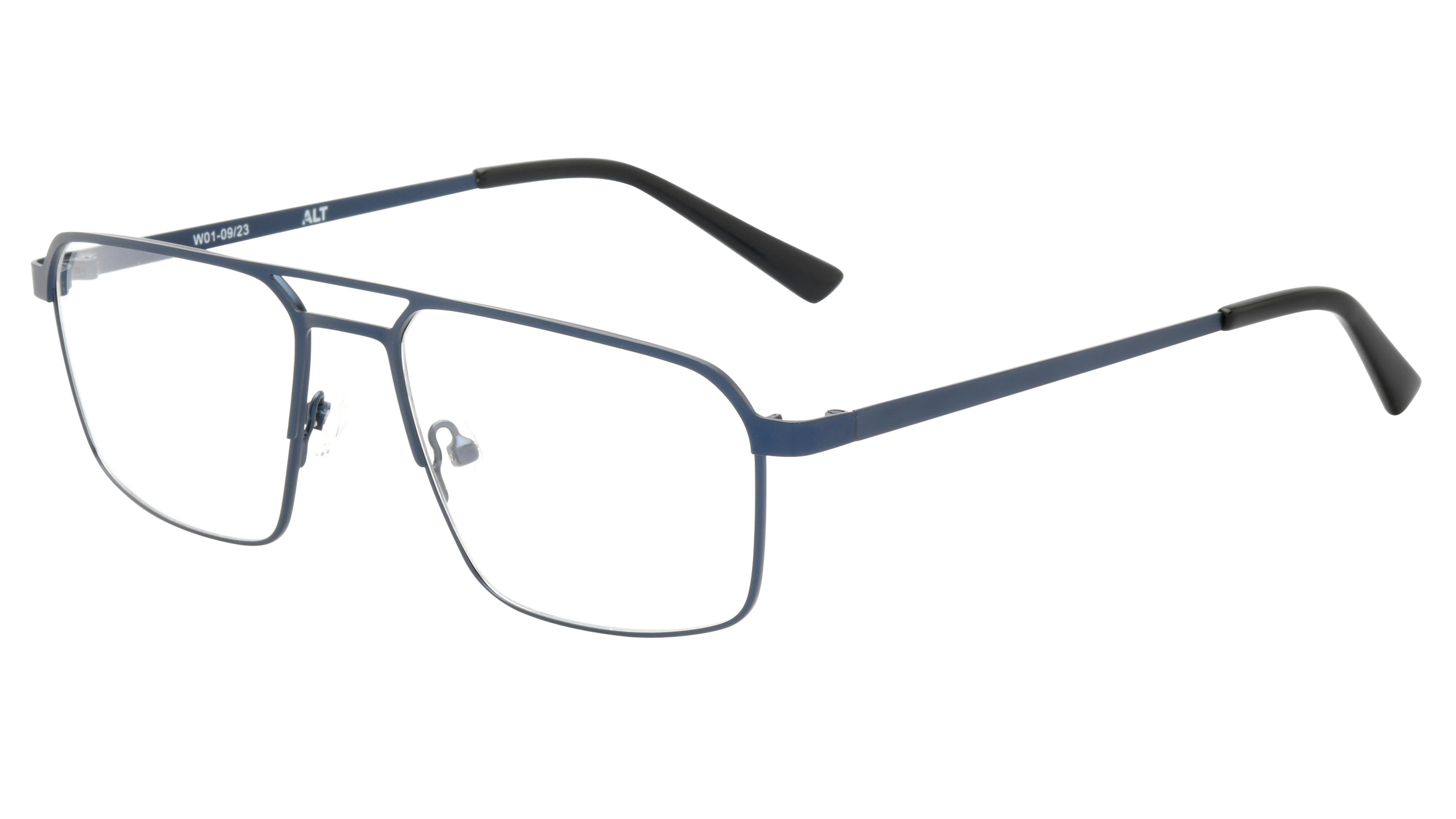 Lunettes de vue Alternance Homme Bleu Rectangle Alt24104 Trois-Quart
