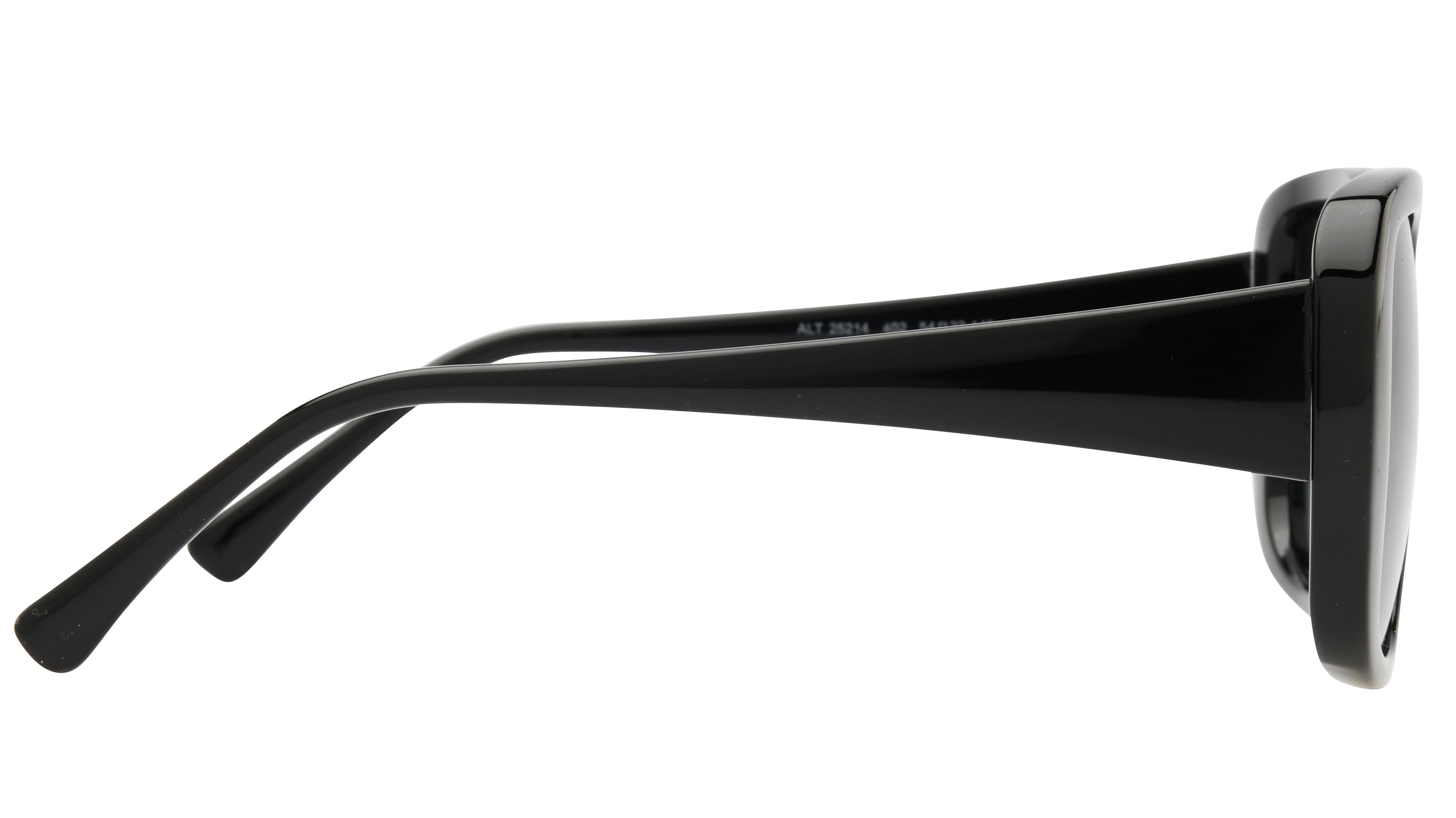 Lunettes de soleil Alternance Femme Noir Rectangle alt25214 Droite
