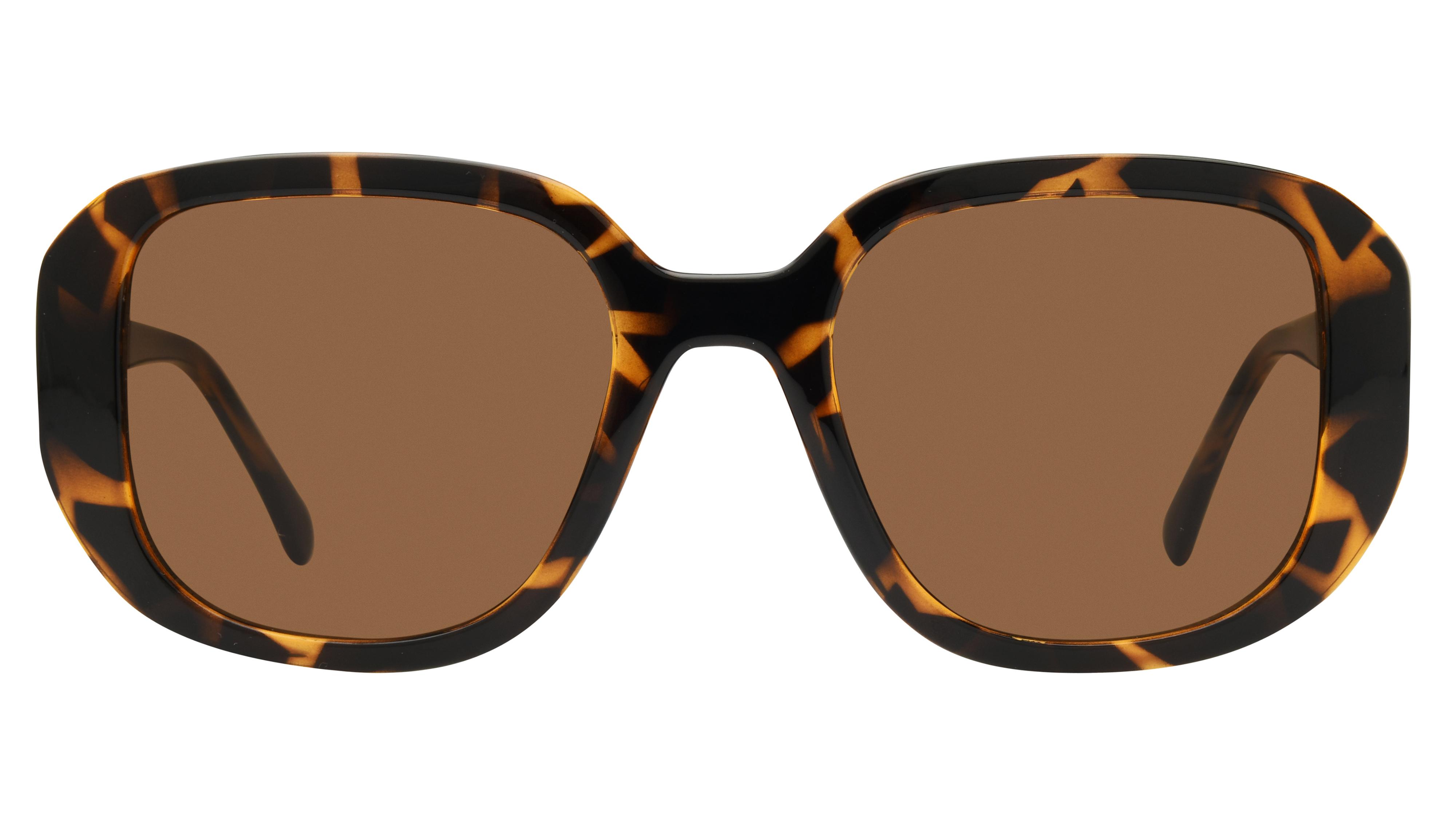 Lunettes de soleil Alternance Femme Ecaille Rectangle alt25214 Face