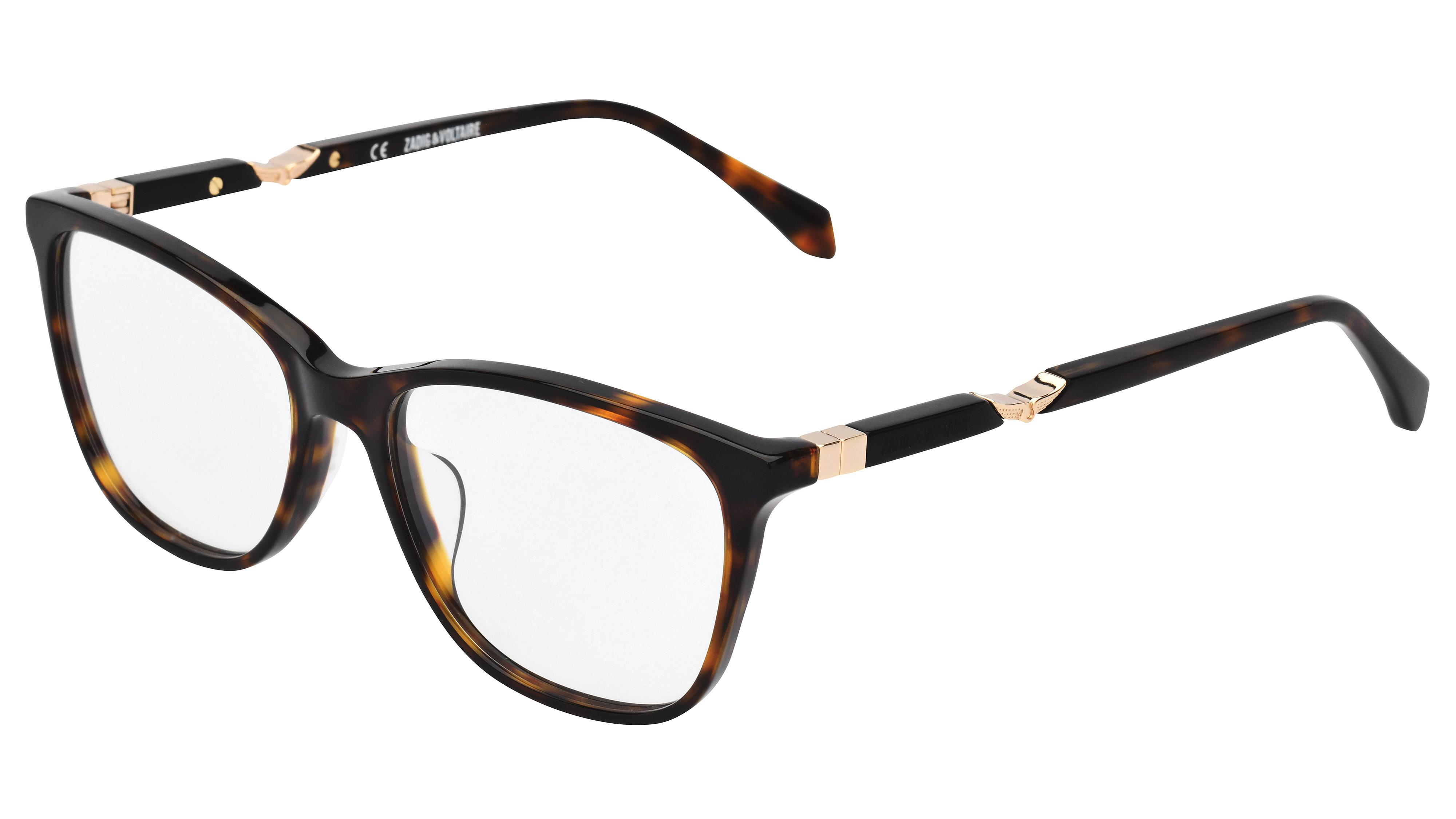 Lunettes de vue Zadig & Voltaire Femme Ecaille Rectangle VZV253 Trois-Quart