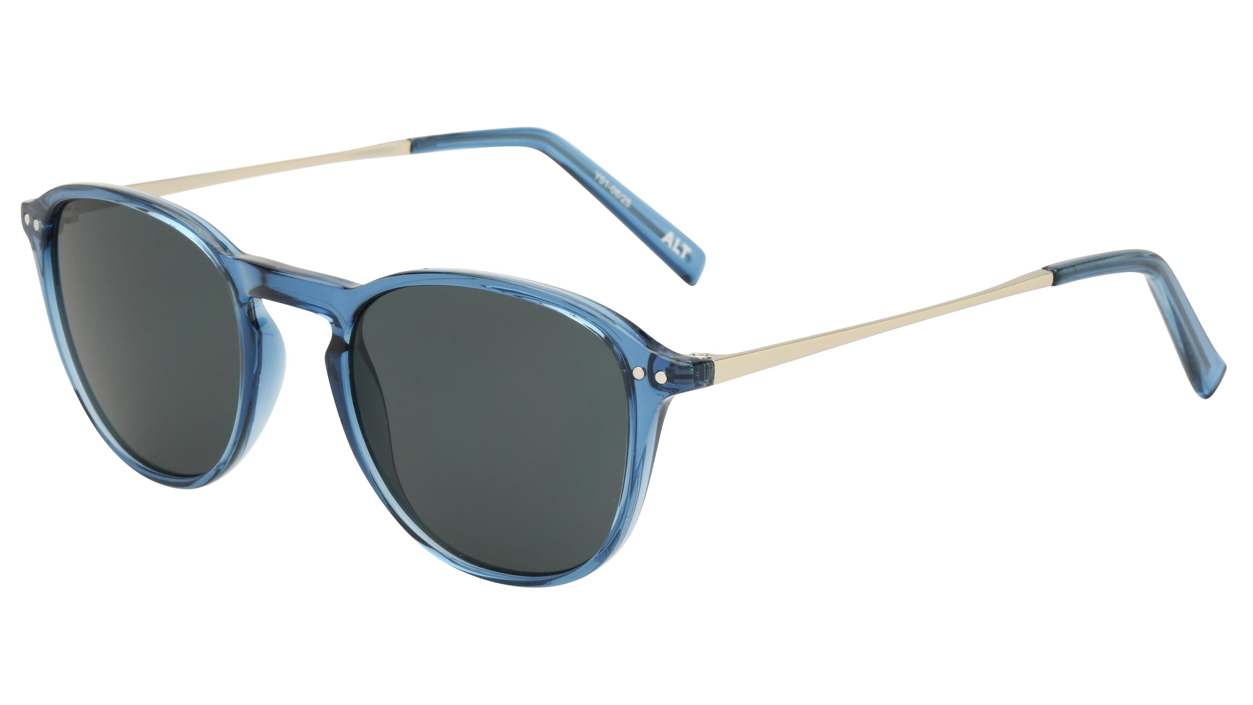 Lunettes de soleil Alternance Mixte Bleu Ronde alt19208 Trois-Quart