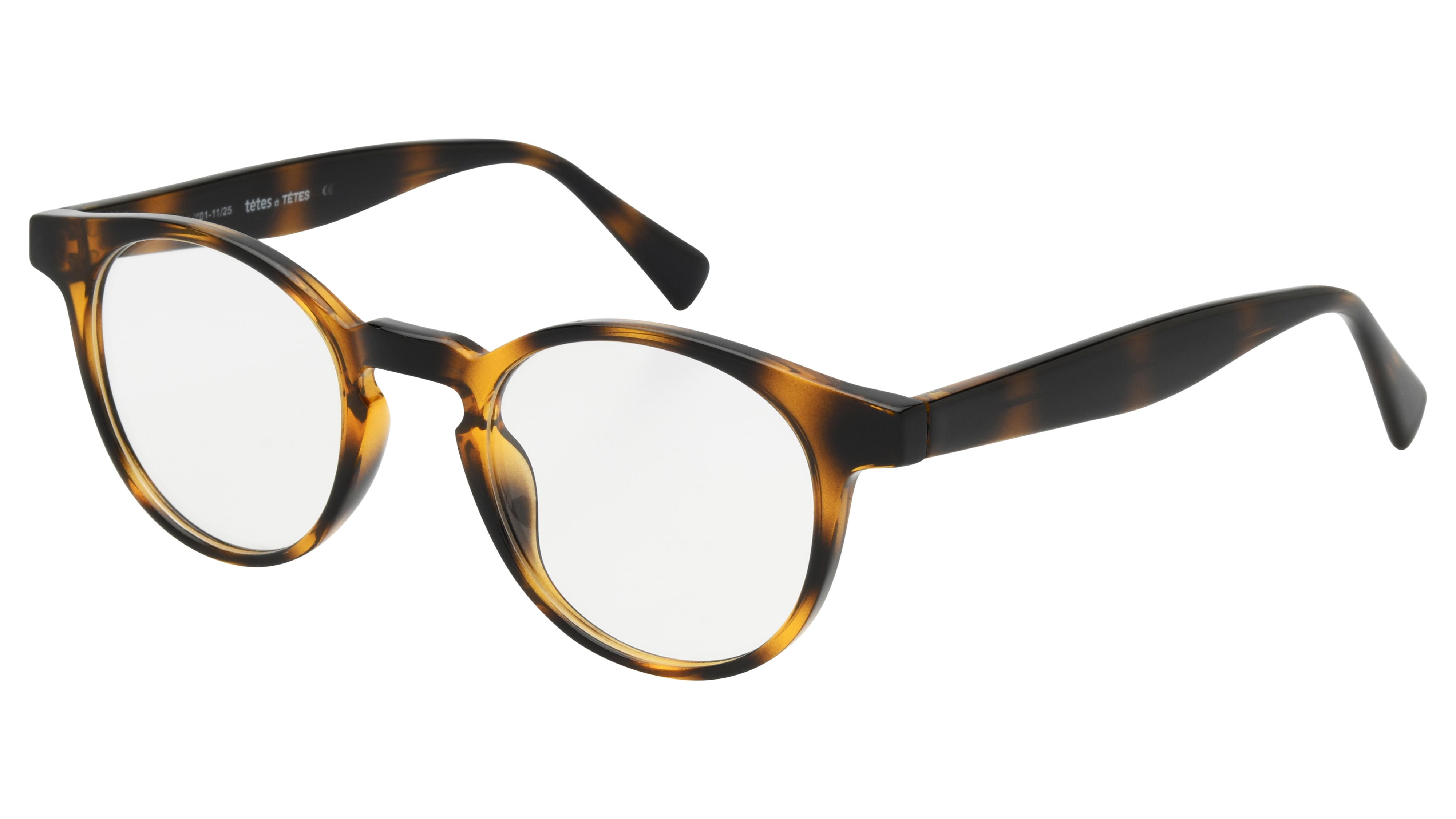 Lunettes de vue têtes à TETES Homme Ecaille Pantos tat2604 Trois-Quart