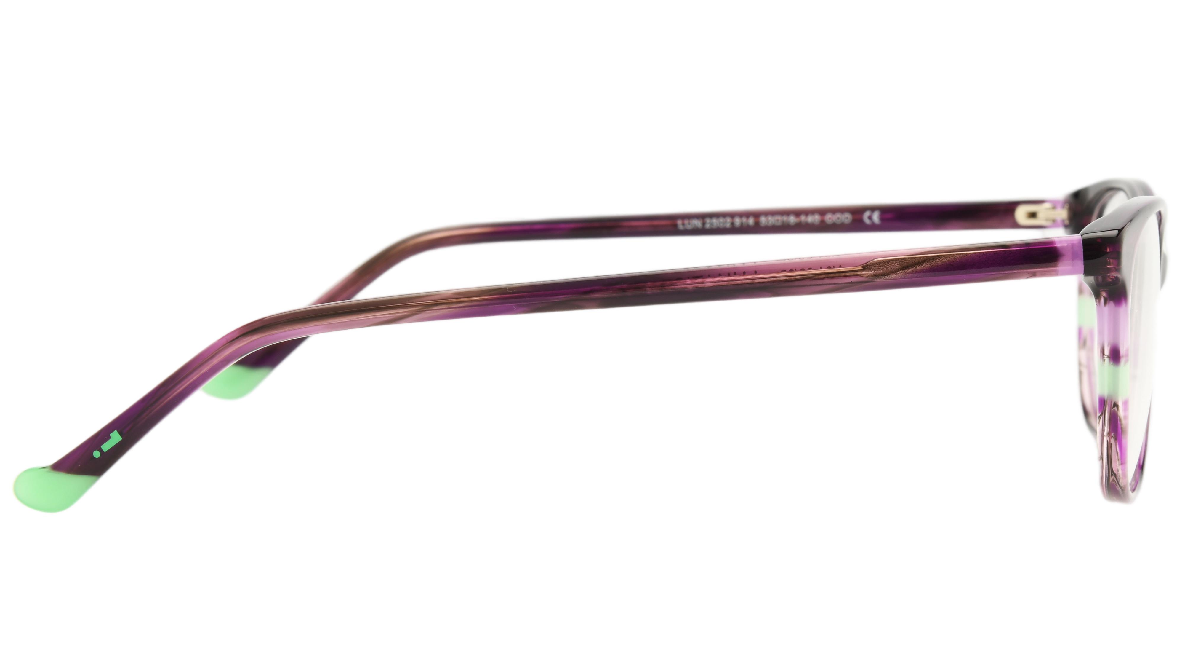 Lunettes de vue Lunatic Femme Violet Rectangle Lun2502 Droite