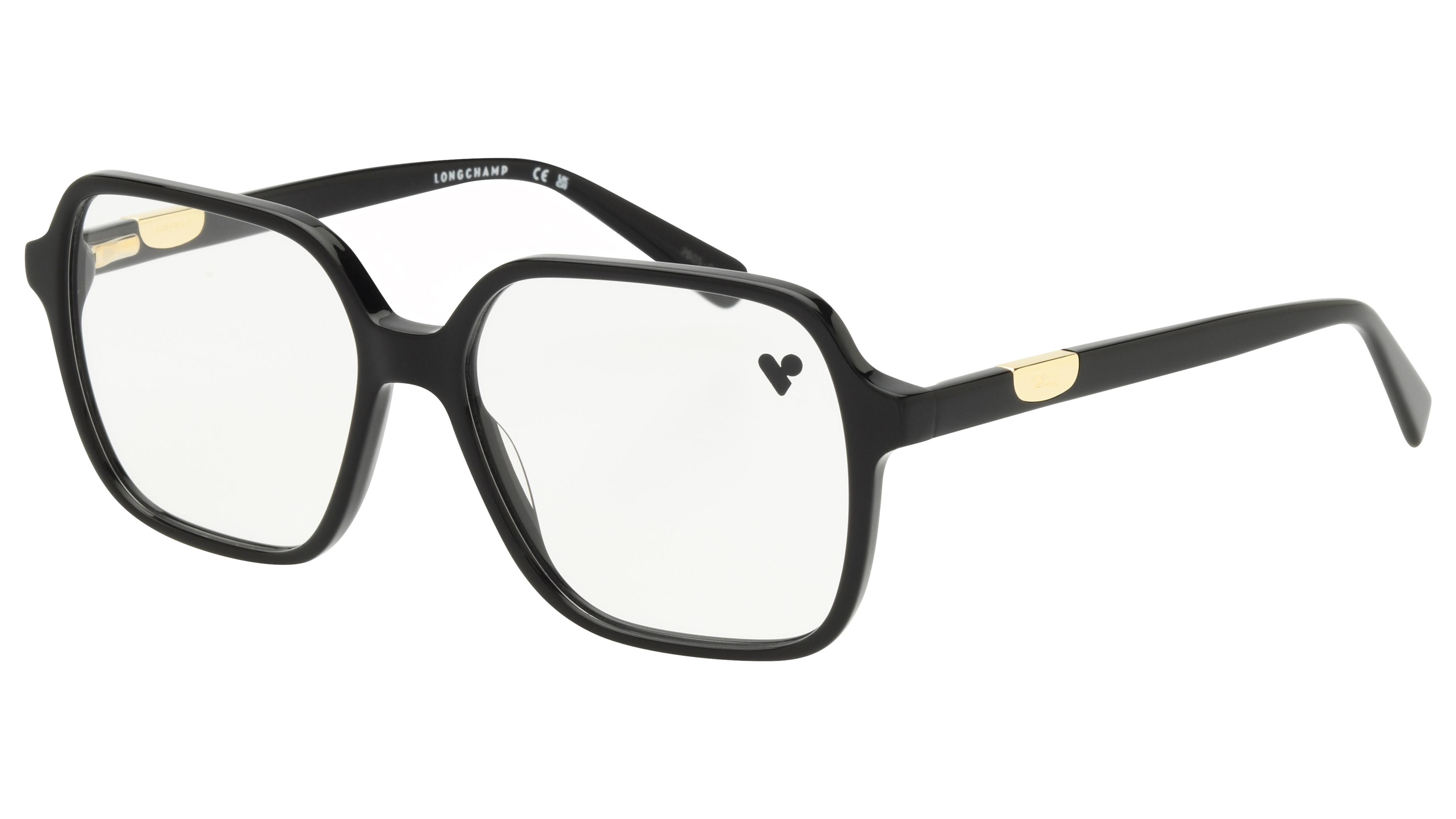 Lunettes de vue Longchamp Femme Noir Carré Lo2810 Trois-Quart