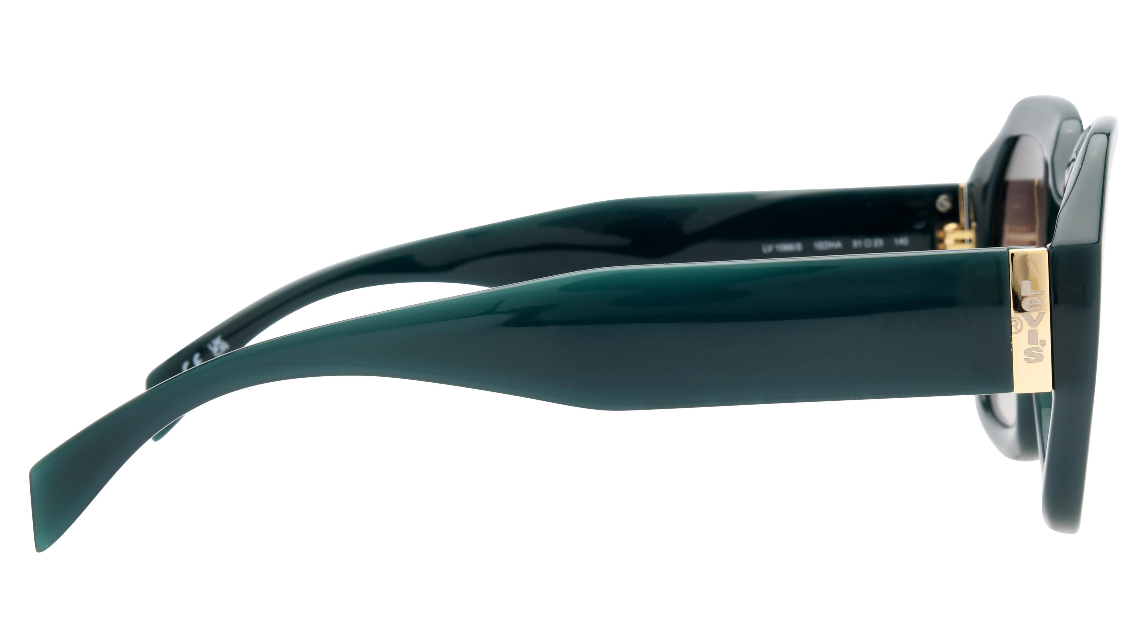 Lunettes de soleil Levi's Femme Vert Rectangle Lv1066/S Droite