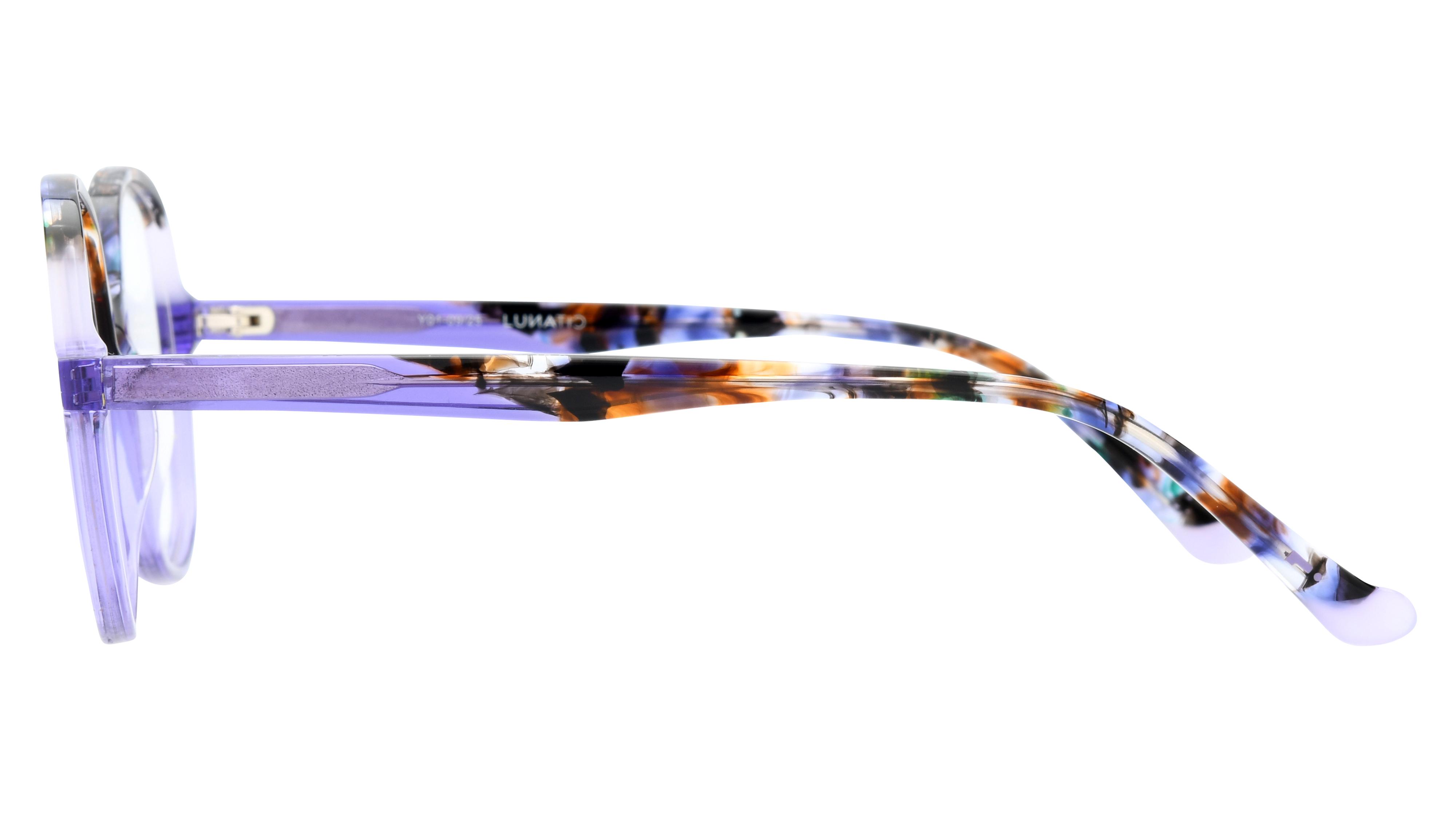 Lunettes de vue Lunatic Femme Violet Tonneau lun2603 Gauche