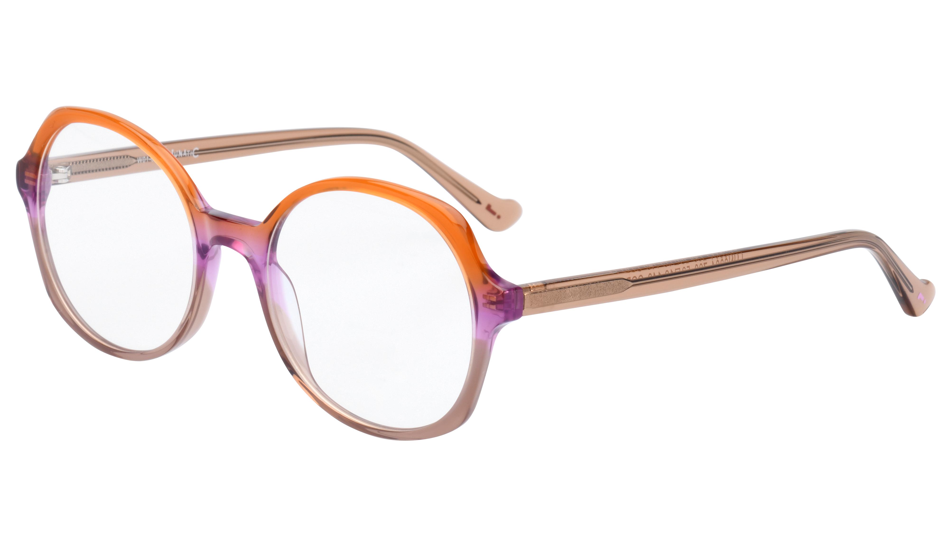 Lunettes de vue Lunatic Lun2304 700 Orange Cristal Papillon Le Collectif des Lunetiers