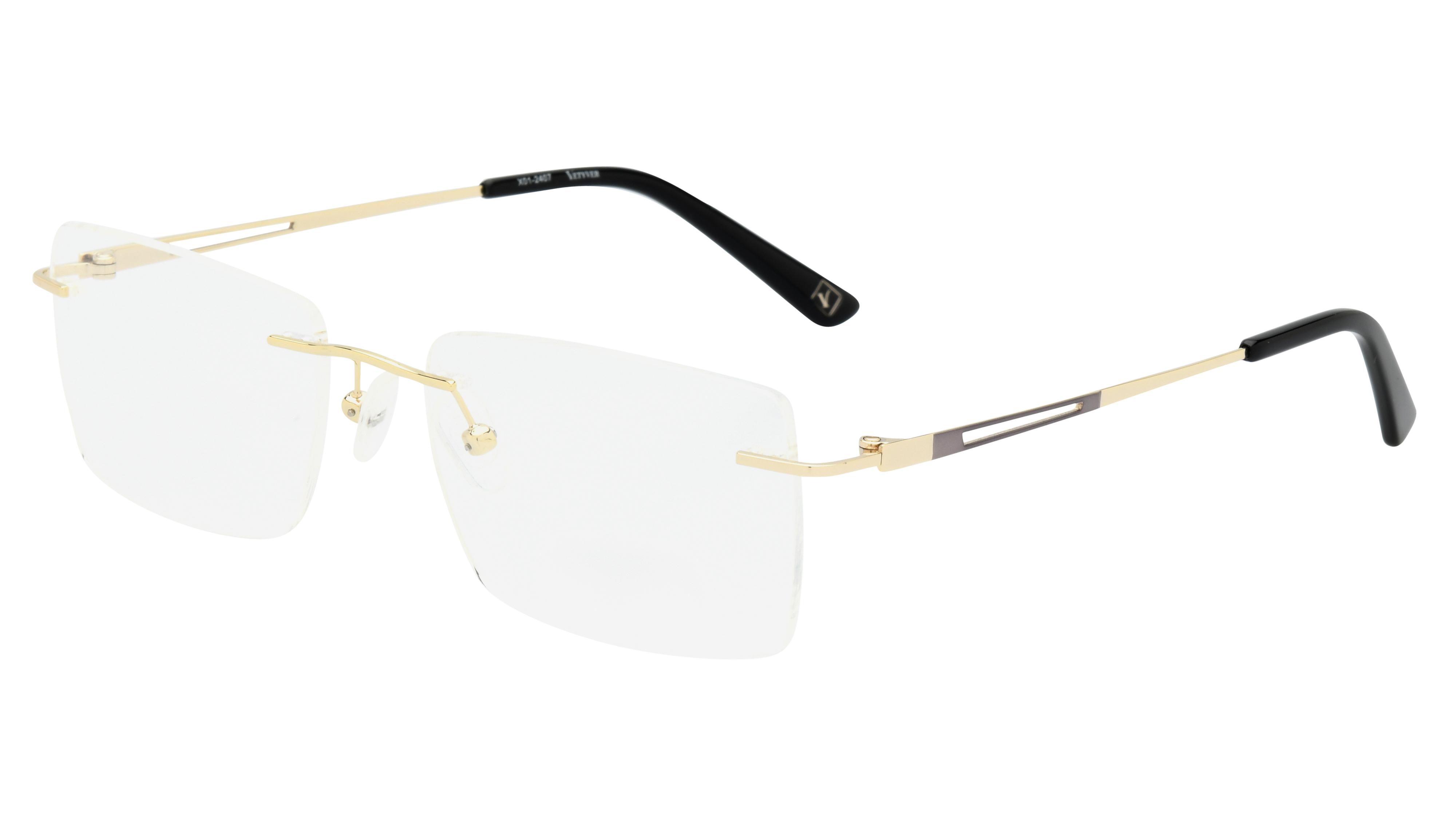 Lunettes de vue Vetyver Homme Or Rectangle ve2502h Trois-Quart