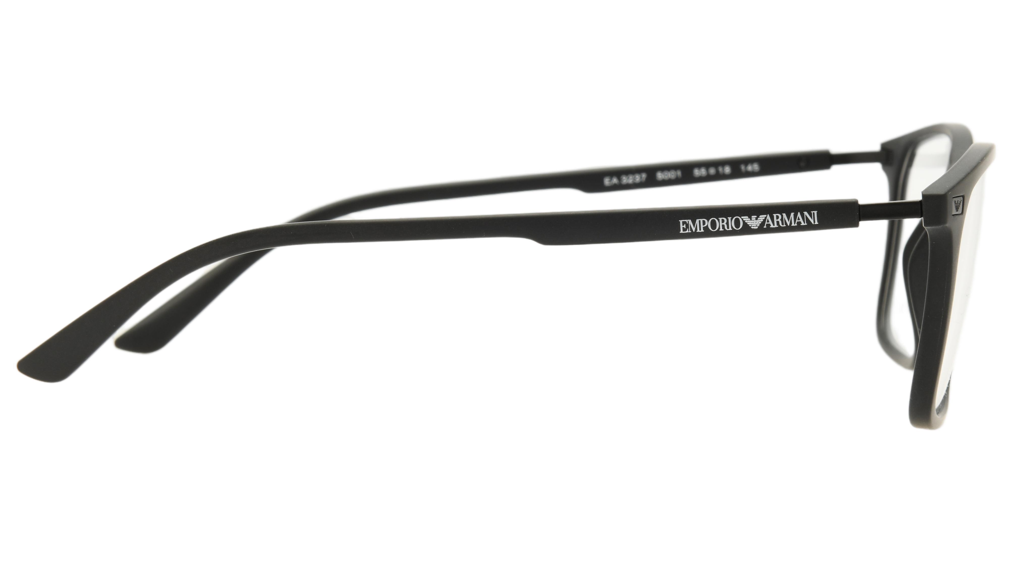 Lunettes de vue Emporio Armani Homme Noir Rectangle EA3237 Droite