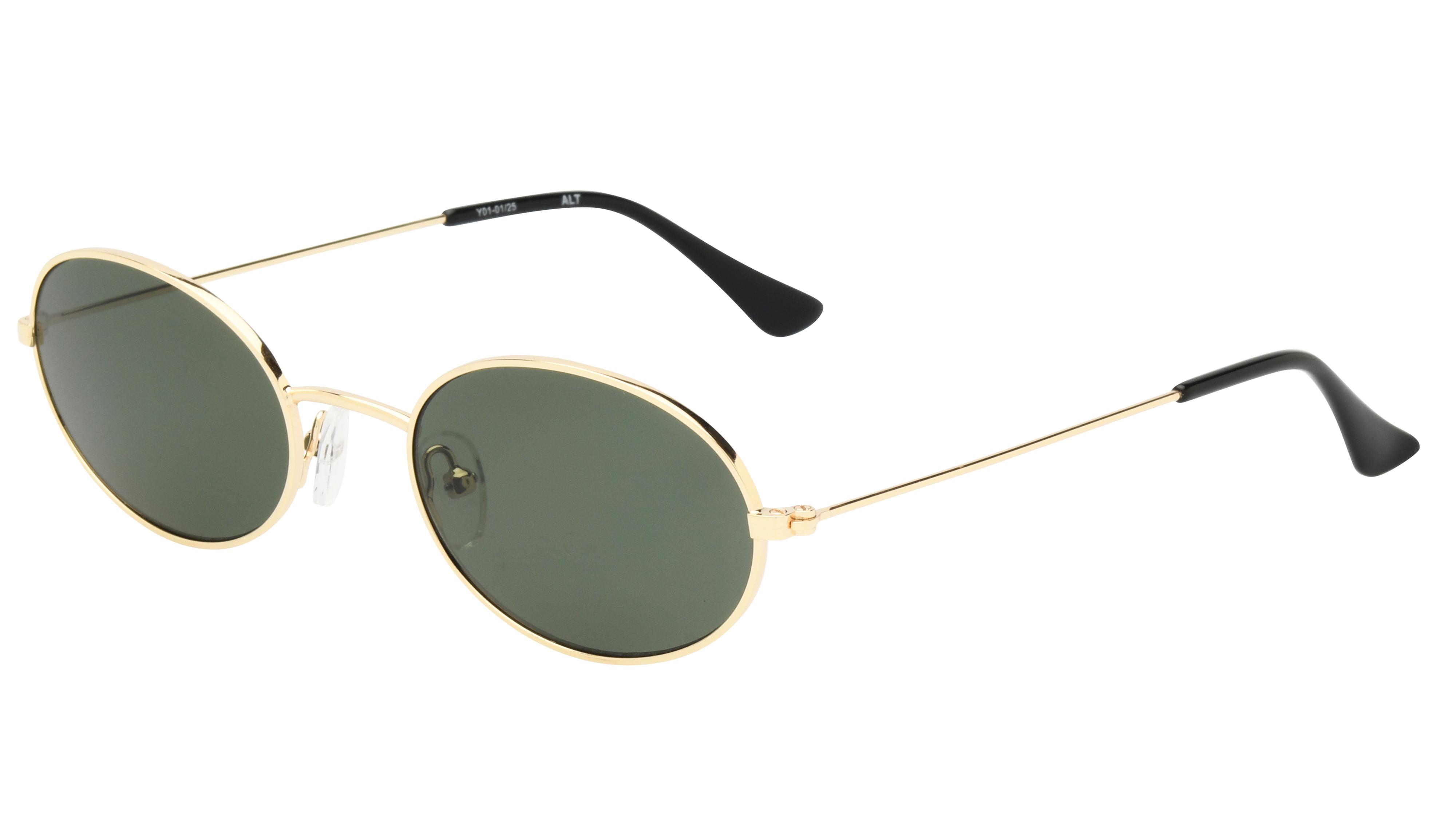 Lunettes de soleil Alternance Femme Or Ovale alt25213 Trois-Quart