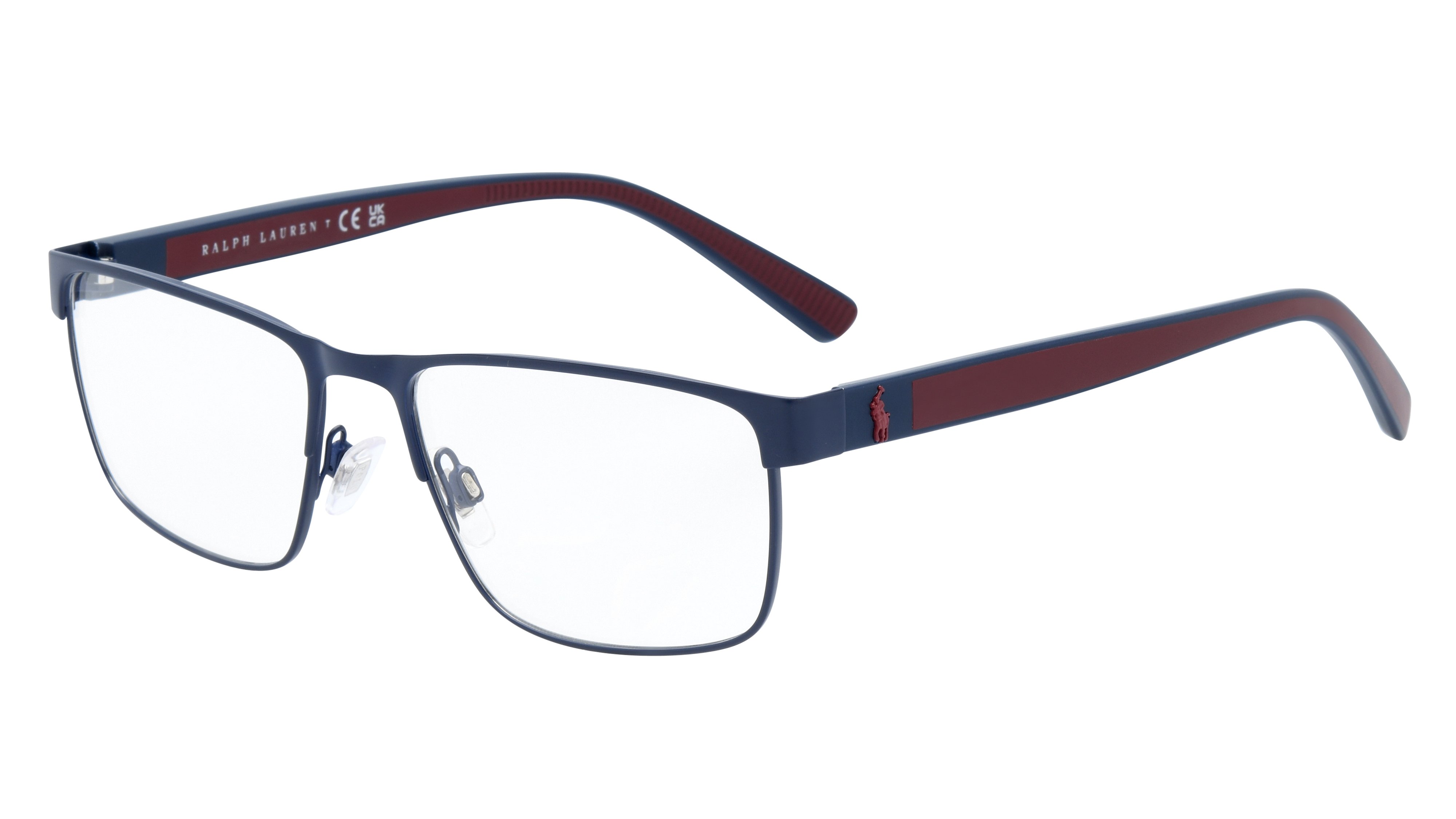 Lunettes de vue Polo Ralph Lauren Homme Bleu Rectangle Ph1229 Trois-Quart