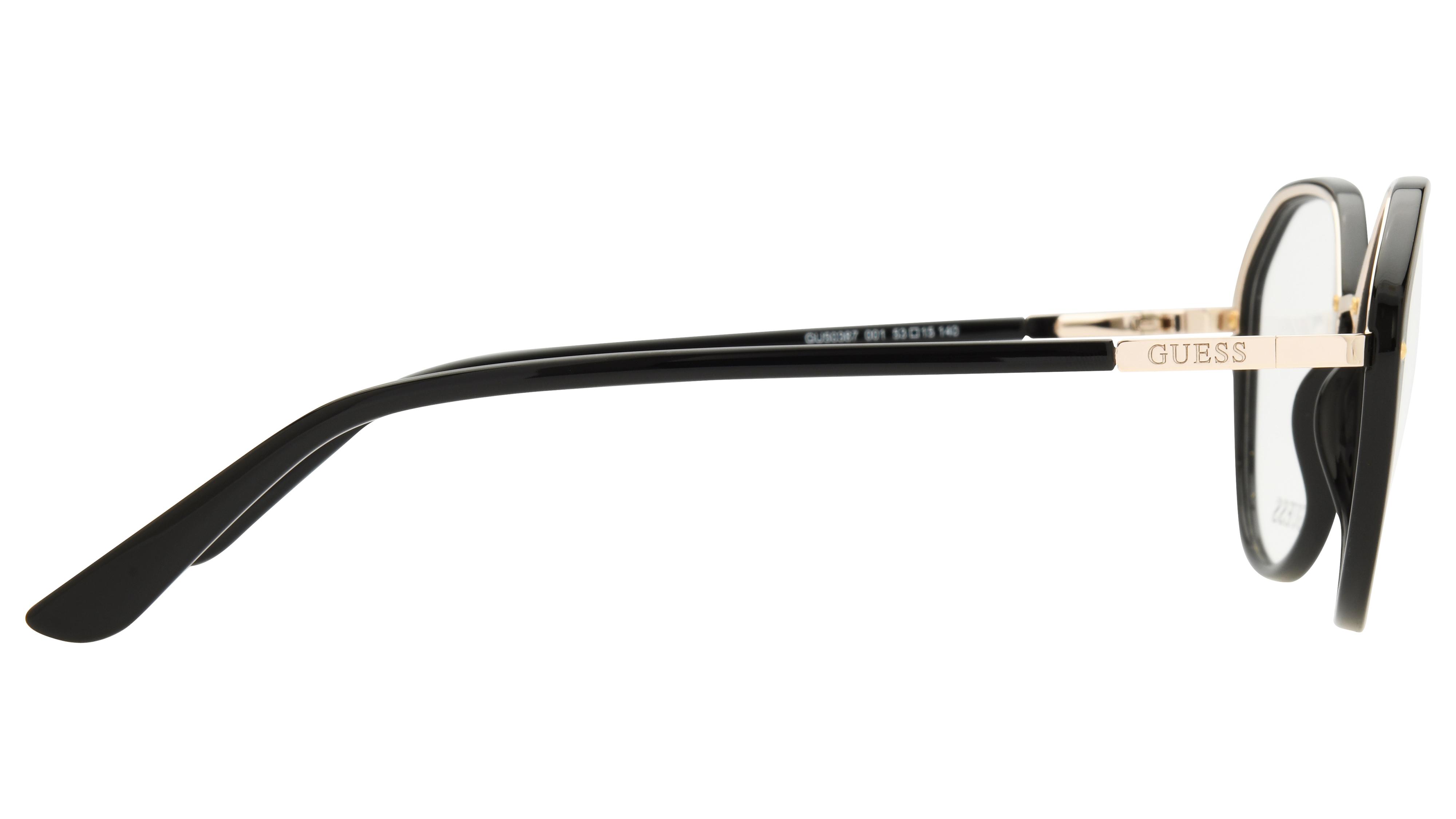 Lunettes de vue Guess Femme Noir Ronde Gu50387 Droite