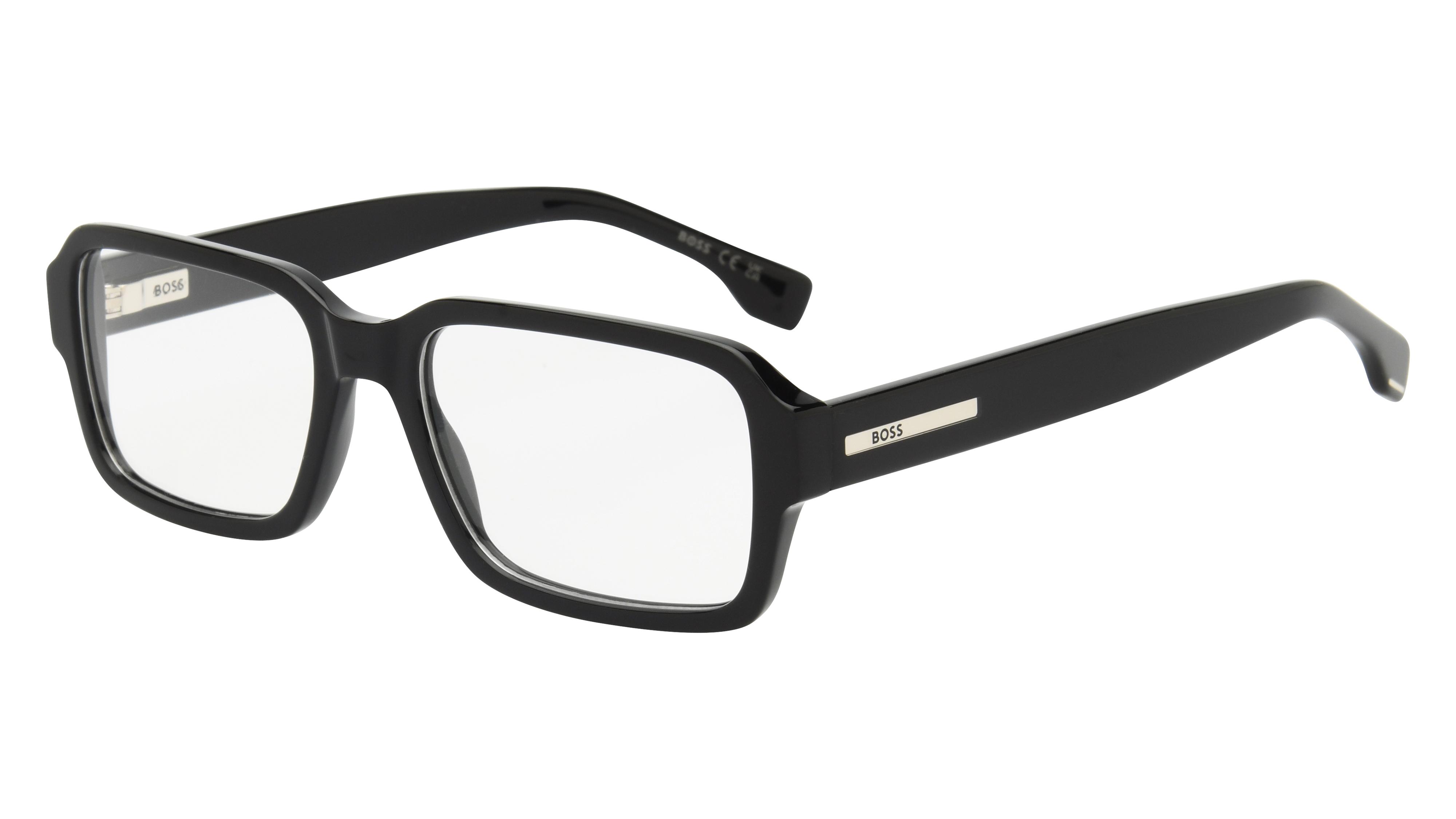 Lunettes de vue Boss Homme Noir Rectangle Boss1986 Trois-Quart