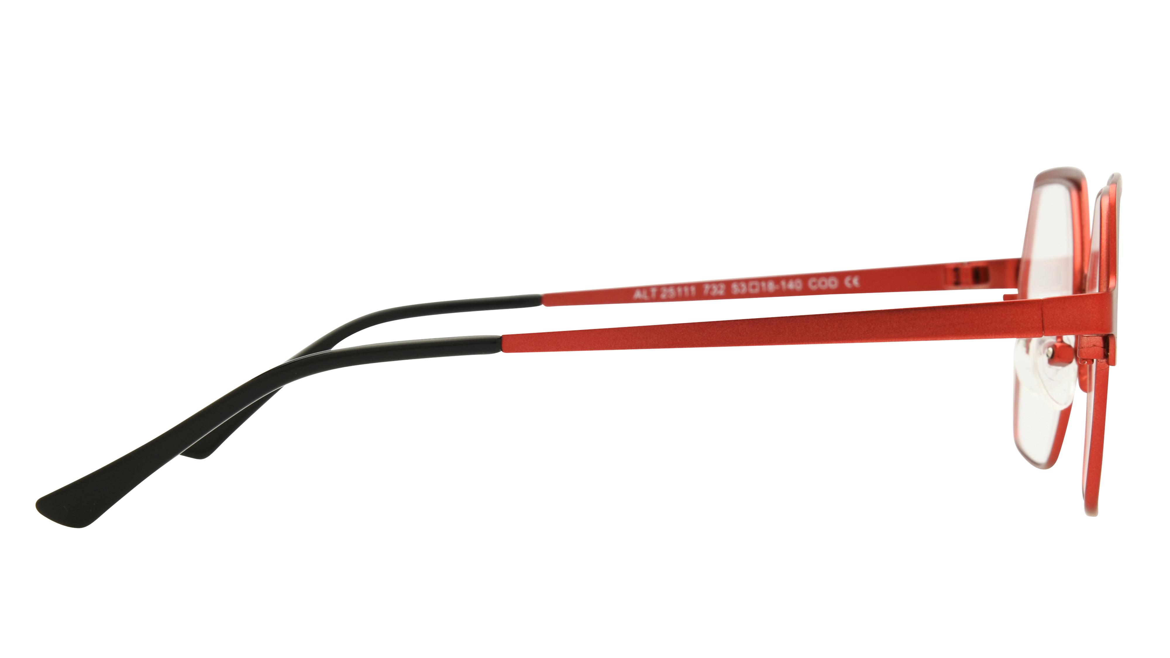 Lunettes de vue Alternance Femme Rouge Carré alt25111 Droite