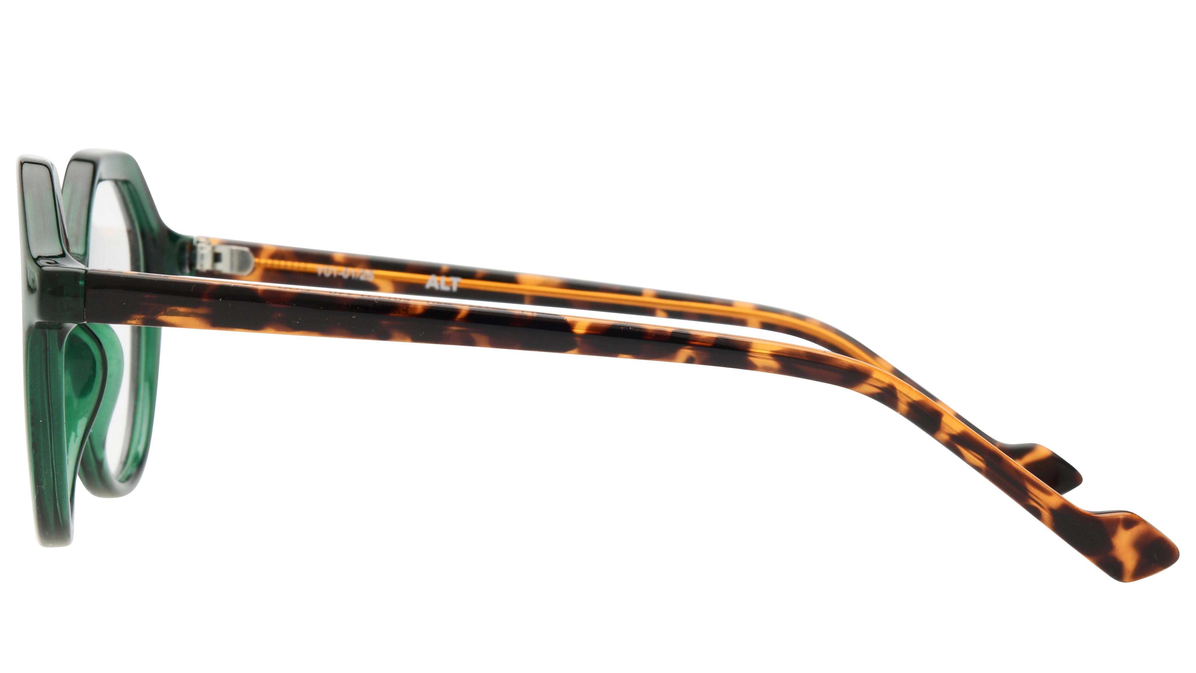 Lunettes de vue Alternance Femme Vert Carré alt25113 Gauche