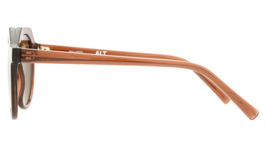 Lunettes de soleil Alternance Femme Marron Ronde Alt24202 Gauche