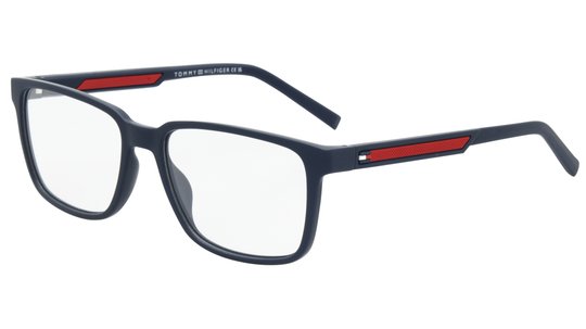 Lunettes de vue Tommy Hilfiger Homme Bleu Rectangle Th2206 Trois-Quart