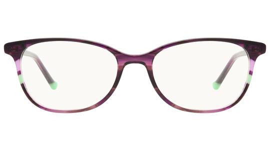 Lunettes de vue Lunatic Femme Violet Rectangle Lun2502 Face